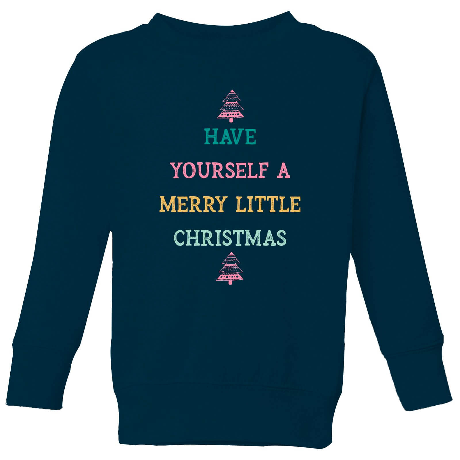 Have Yourself A Merry Little Christmas Kids' Christmas Sweatshirt - Navy - 9-10 Years - Navy