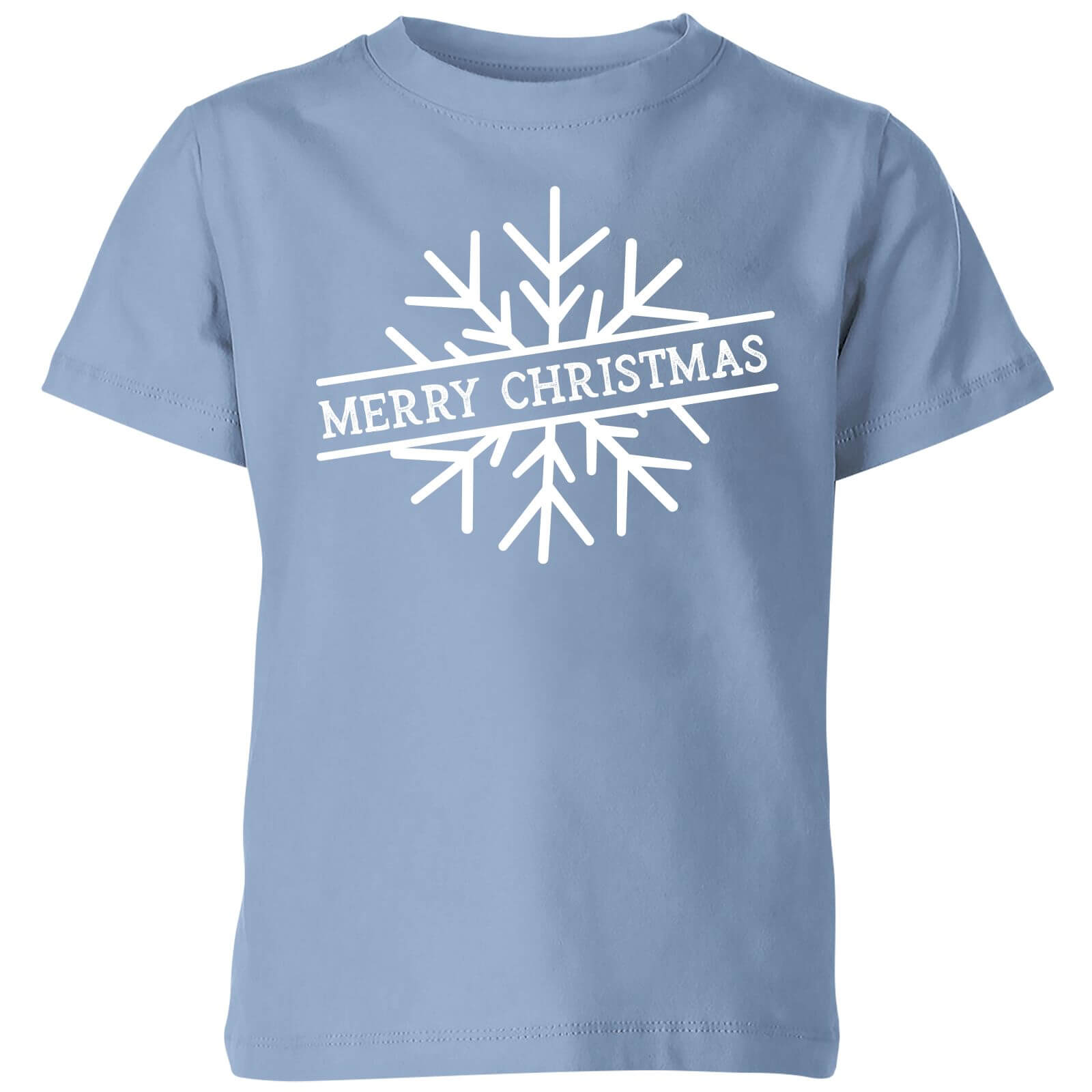 Merry Christmas Kids' Christmas T-Shirt - Sky Blue - 3-4 Years - Sky blue