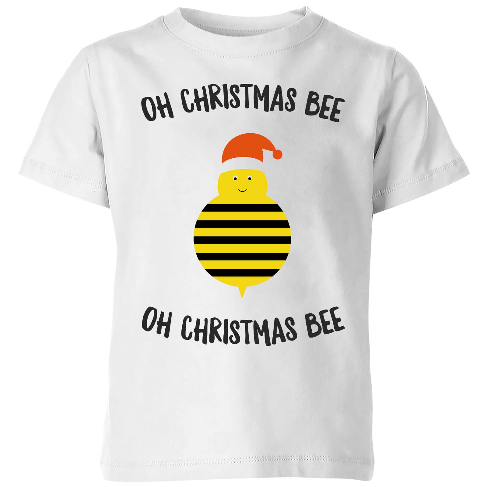 Oh Christmas Bee Oh Christmas Bee Kids' Christmas T-Shirt - White - 3-4 Years - White