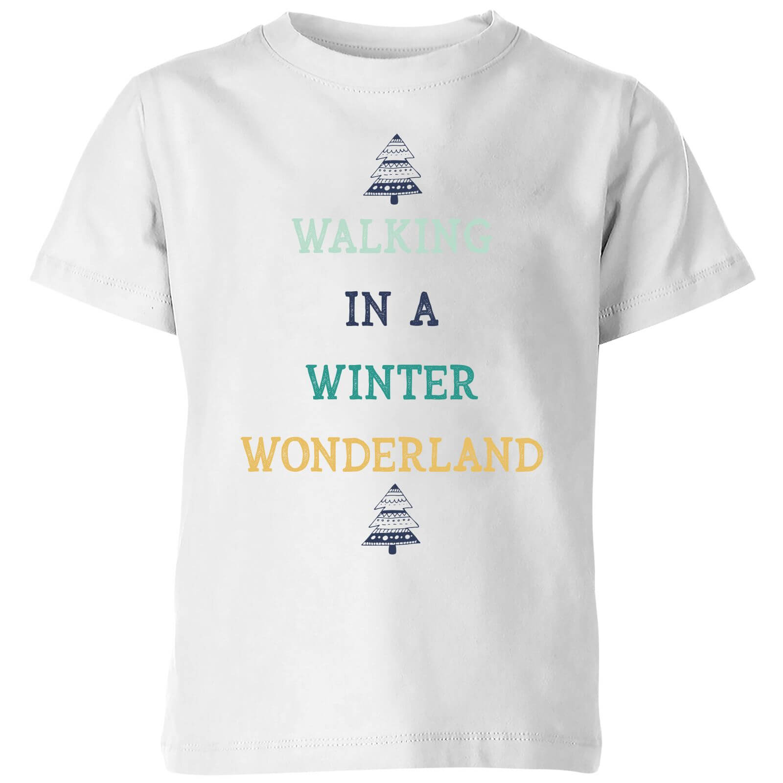 Walking In A Winter Wonderland Kids' Christmas T-Shirt - White - 3-4 Years - White