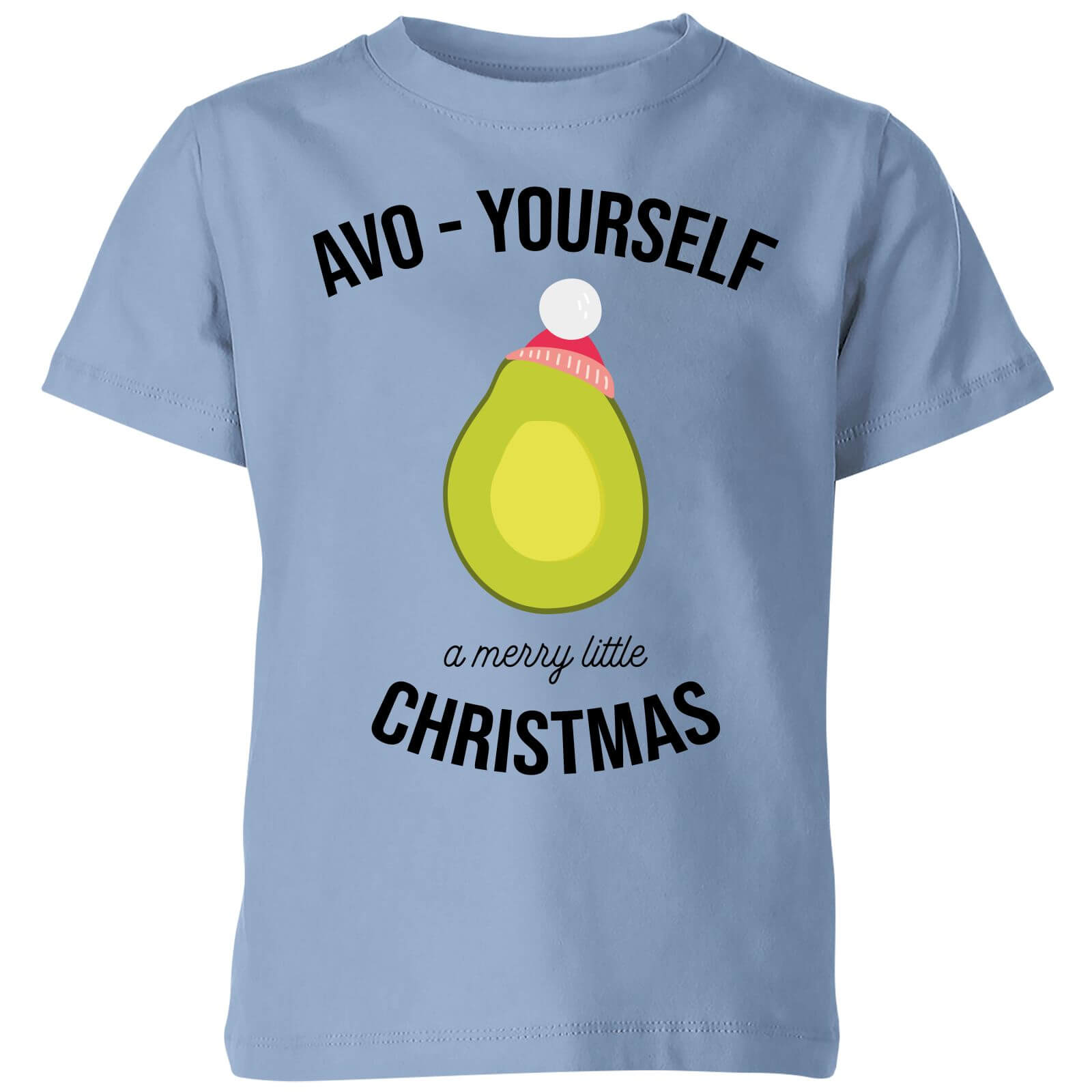 Avo-Yourself A Merry Little Christmas Kids' Christmas T-Shirt - Sky Blue - 3-4 Years - Sky blue