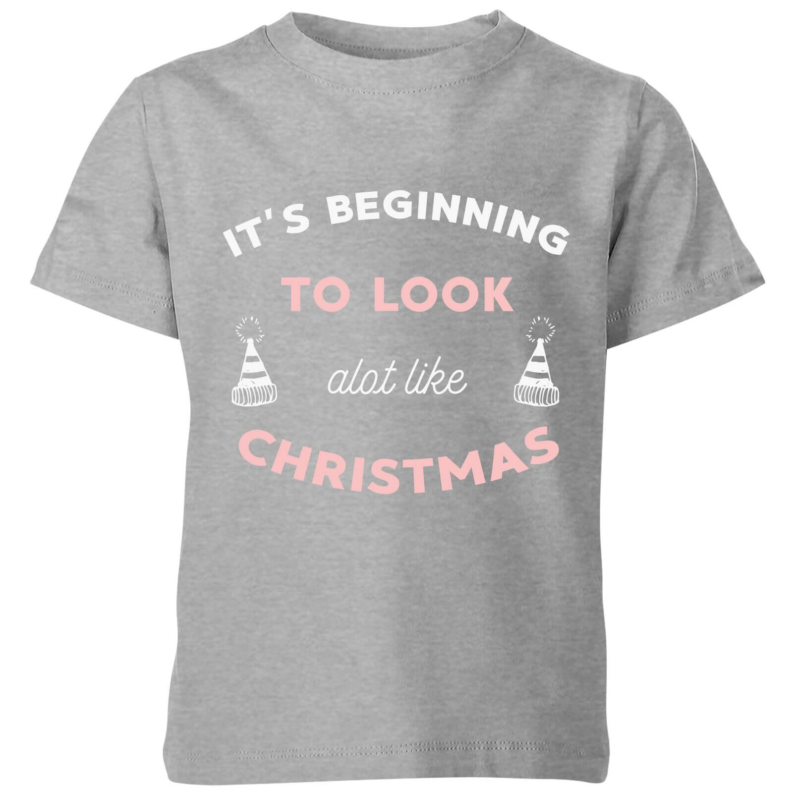 It's Beginning To Look A Lot Like Christmas Kids' Christmas T-Shirt - Grey - 5-6 Years - Grey