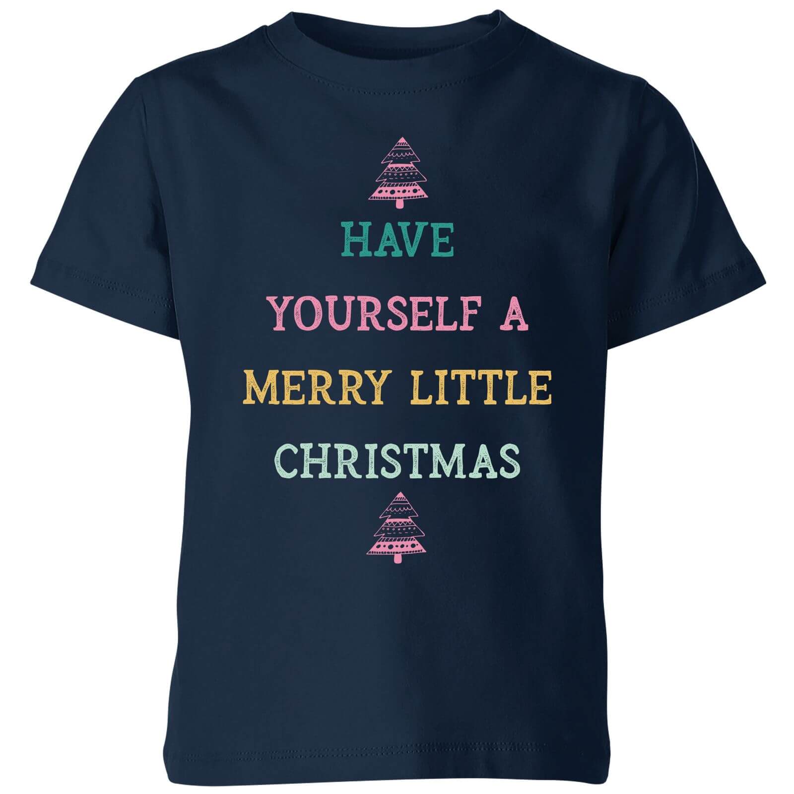 Have Yourself A Merry Little Christmas Kids' Christmas T-Shirt - Navy - 3-4 Years - Navy