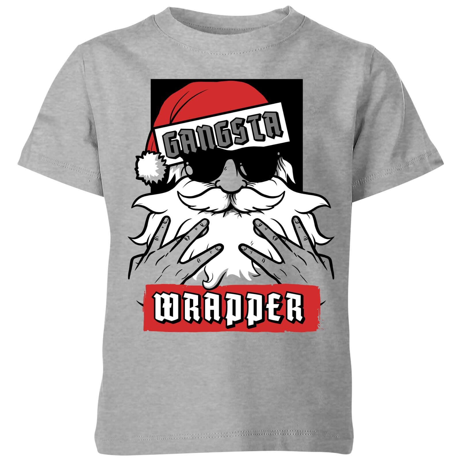 Gangsta Wrapper Kids' Christmas T-Shirt - Grey - 3-4 Years - Grey