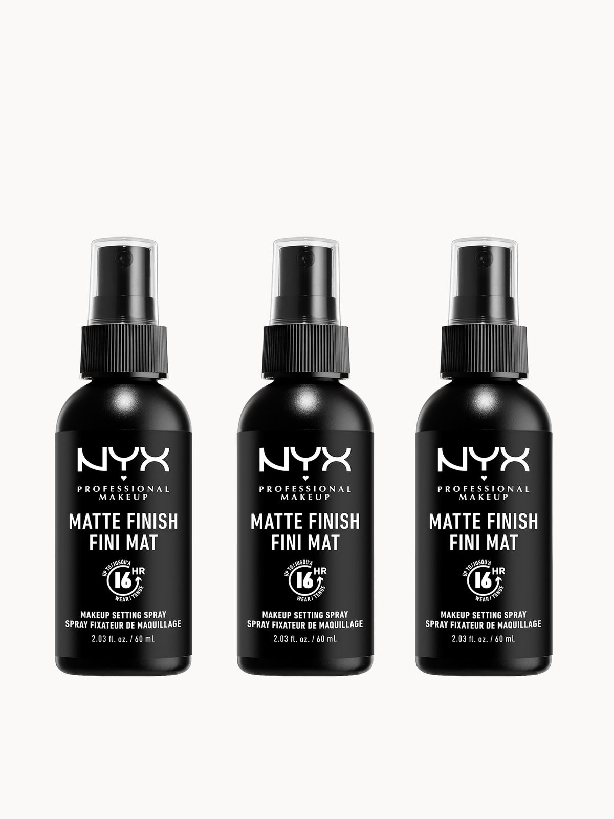 NYX Professional Makeup Matte Setting Spray x 3
