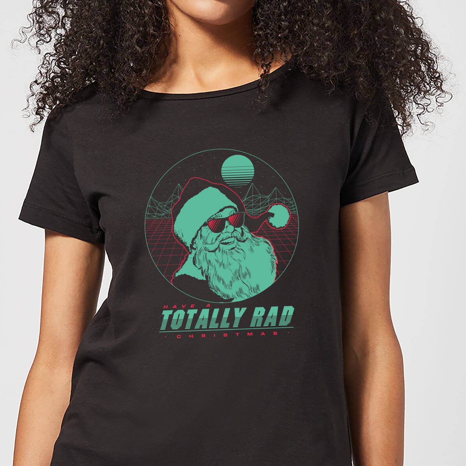Image of Totally Rad Christmas Women's T-Shirt - Black - 3XL - Schwarz