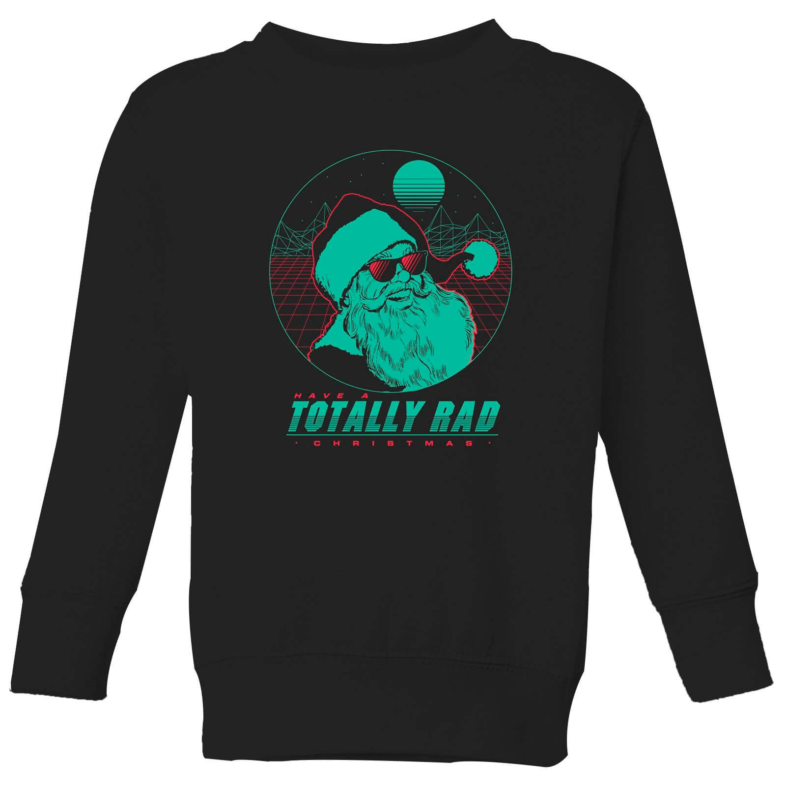 Totally Rad Christmas Kids' Sweatshirt - Black - 3-4 Years - Black