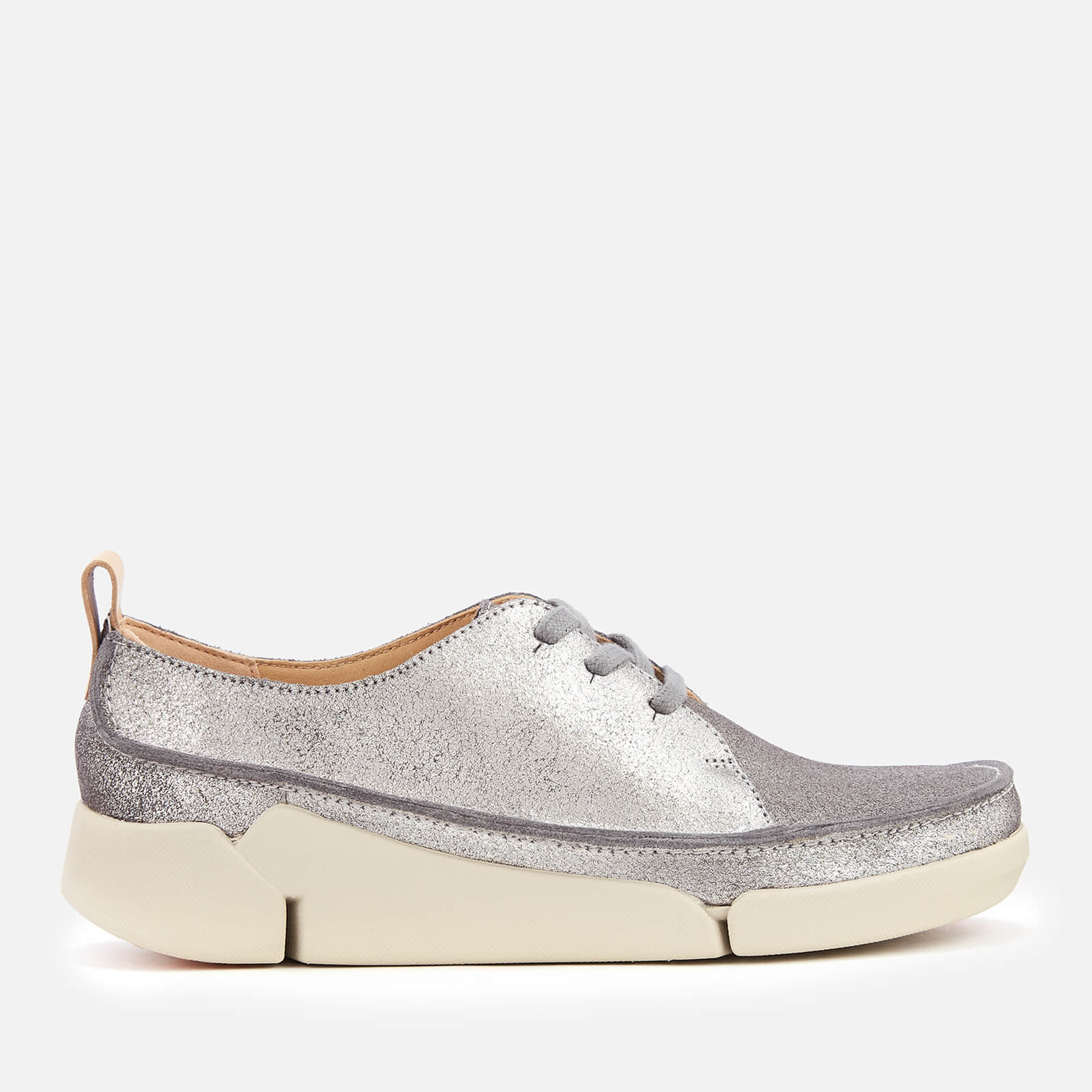 clarks silver trainers