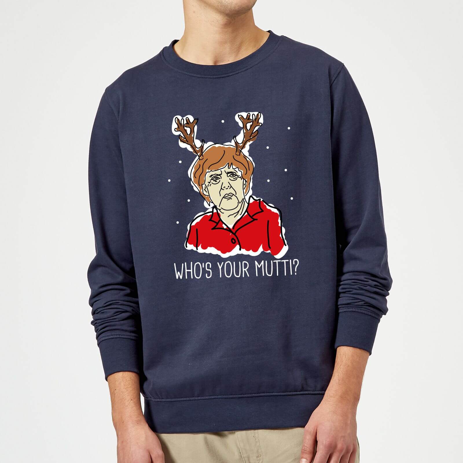 Who's Your Mutti? Christmas Sweatshirt - Navy - L