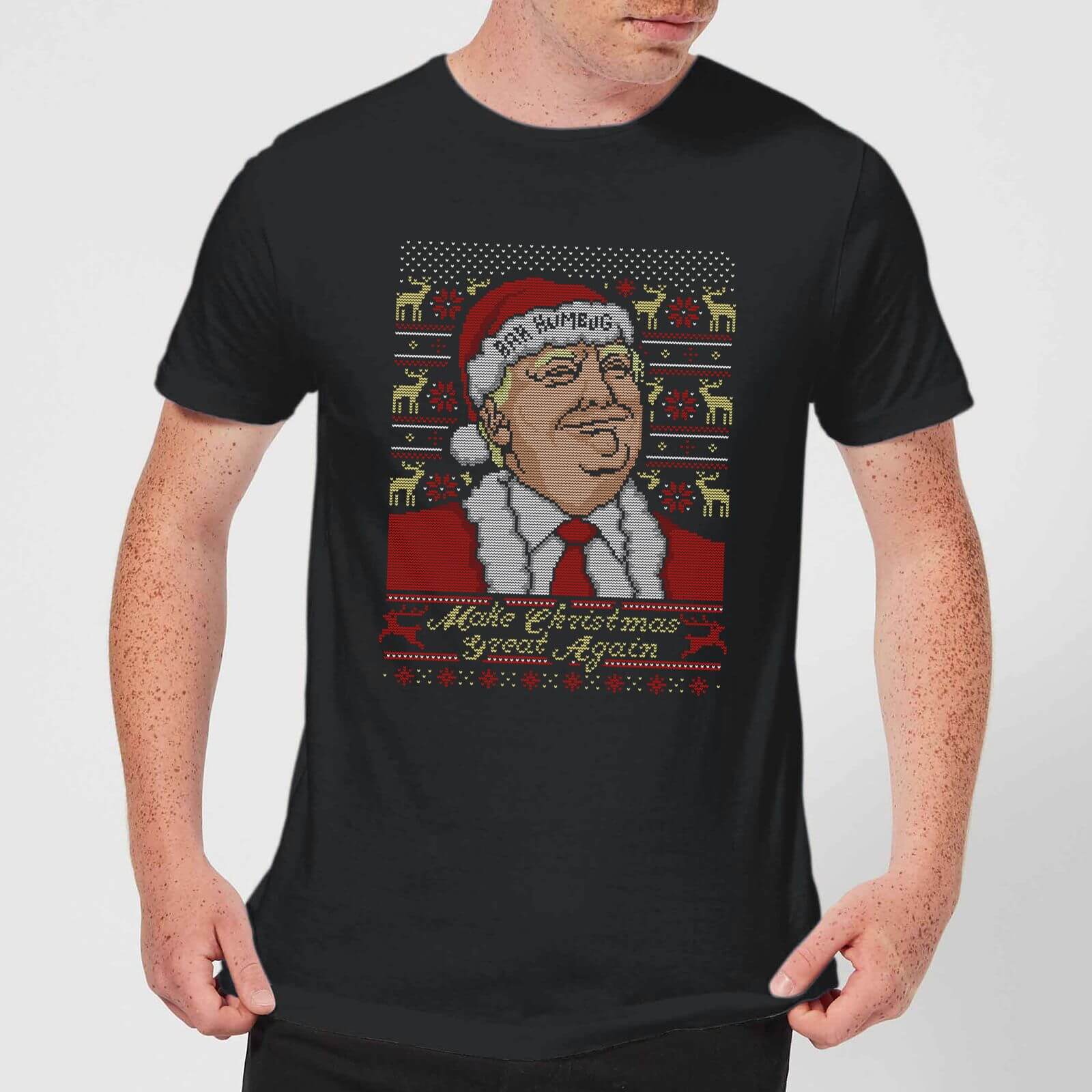 Make Christmas Great Again Men's Christmas T-Shirt - Black - S
