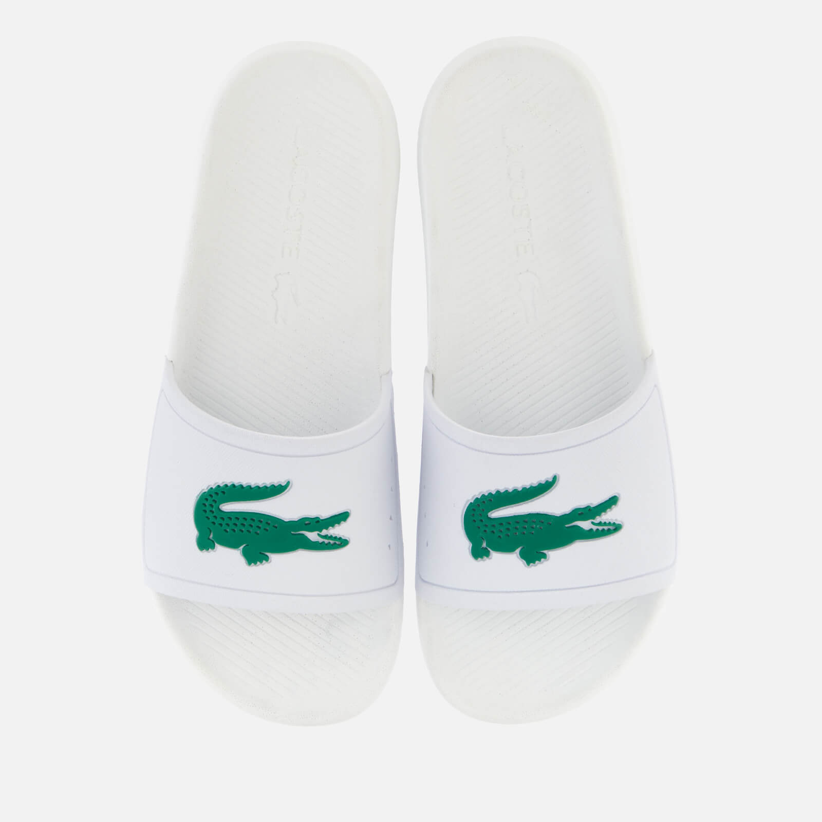 Lacoste Men's Croco Slide 119 1 Sandals - White/Green - UK 7 - White/Green