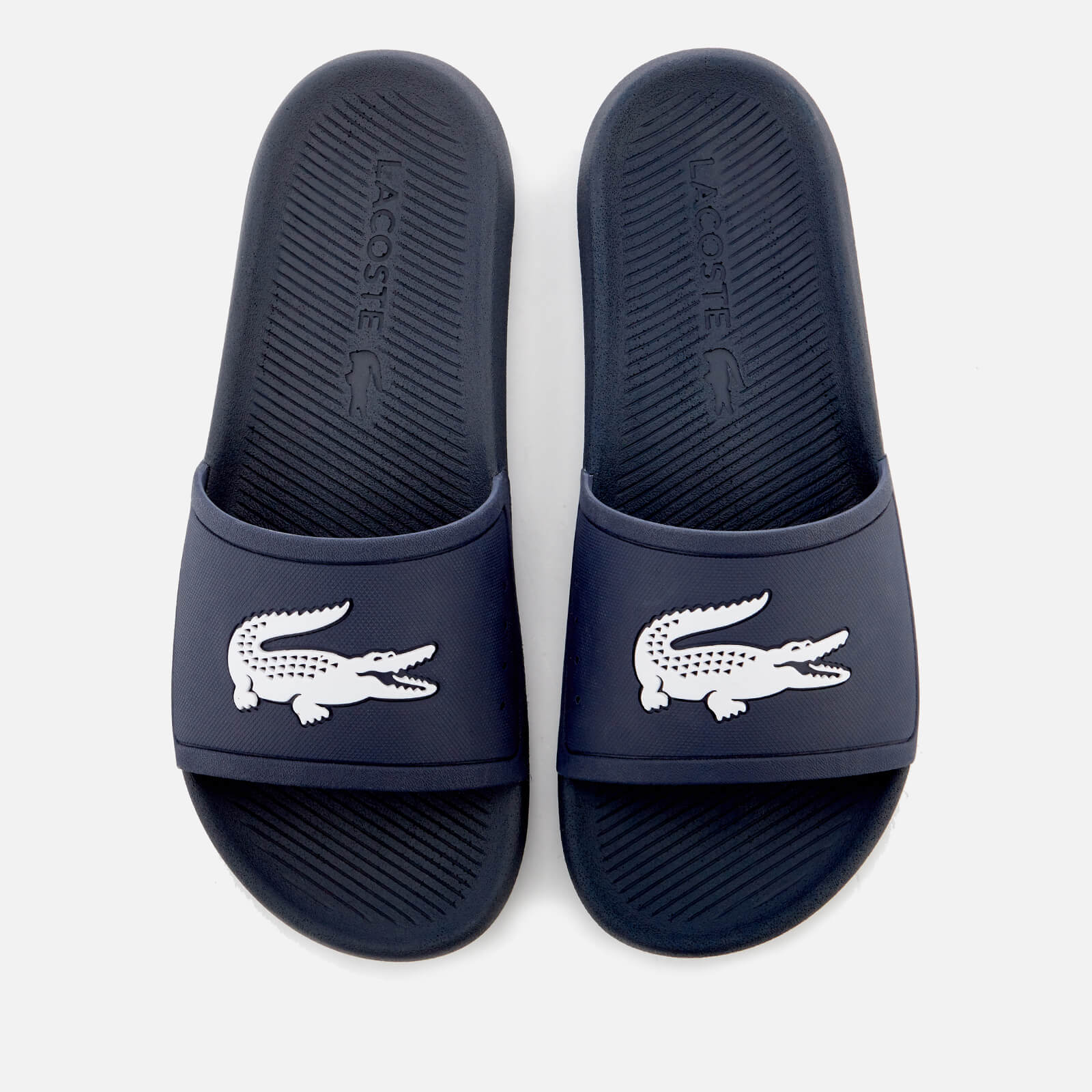 Lacoste Men's Croco Slide 119 1 Sandals - Navy/White - UK 8 - Navy/White