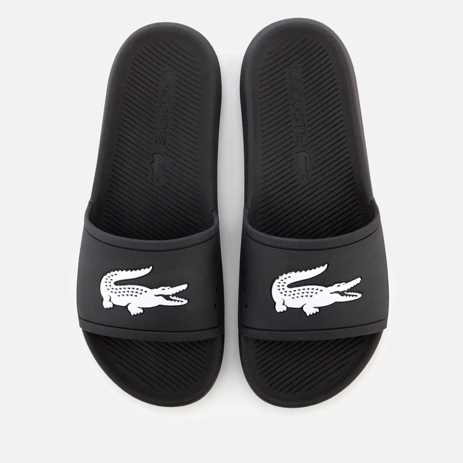 Lacoste Men's Croco Slide 119 1 Sandals - Black/White - UK 8 - Black/White
