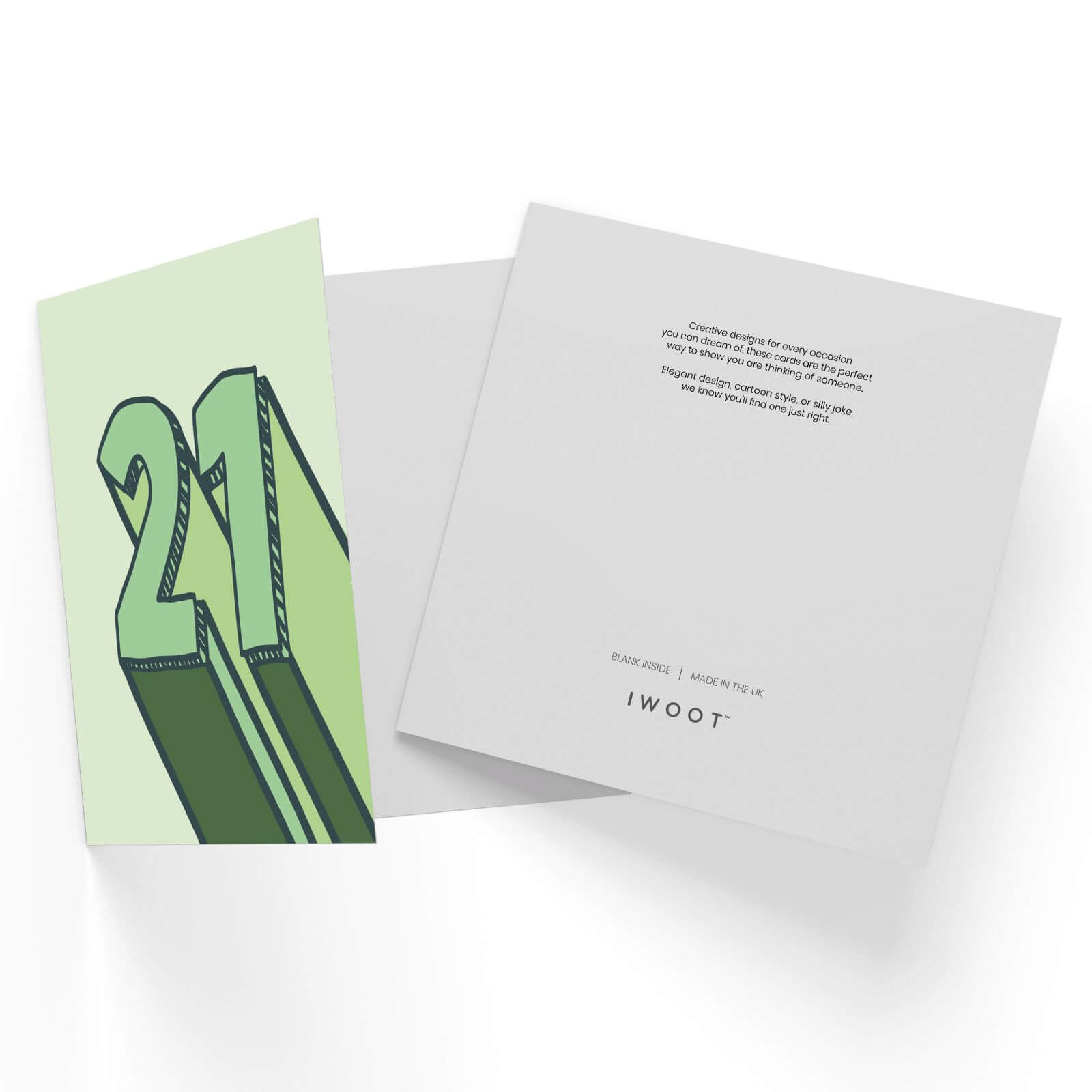 21 Square Greetings Card (14.8cm x 14.8cm)