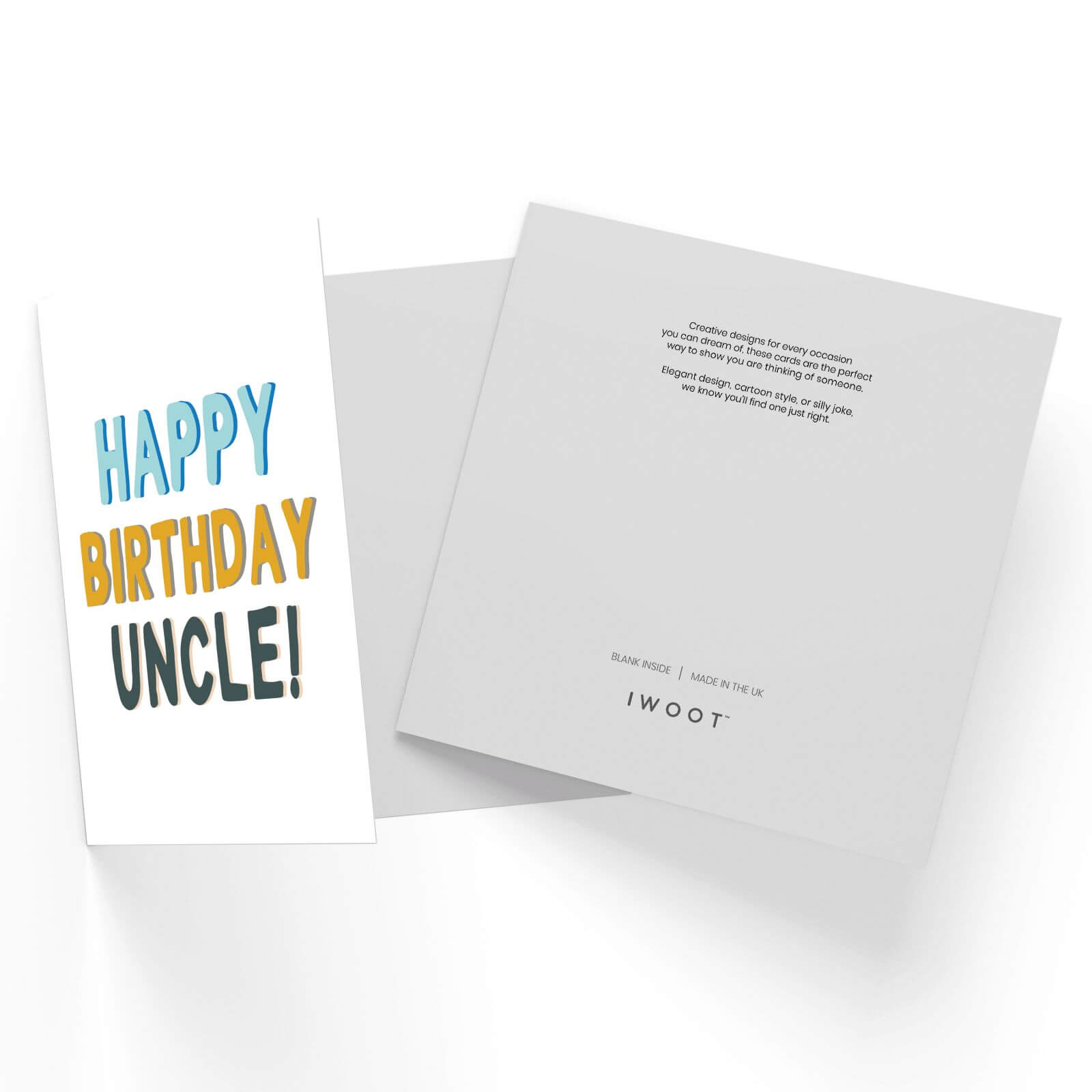 Happy Birthday Uncle Square Greetings Card (14.8cm x 14.8cm)