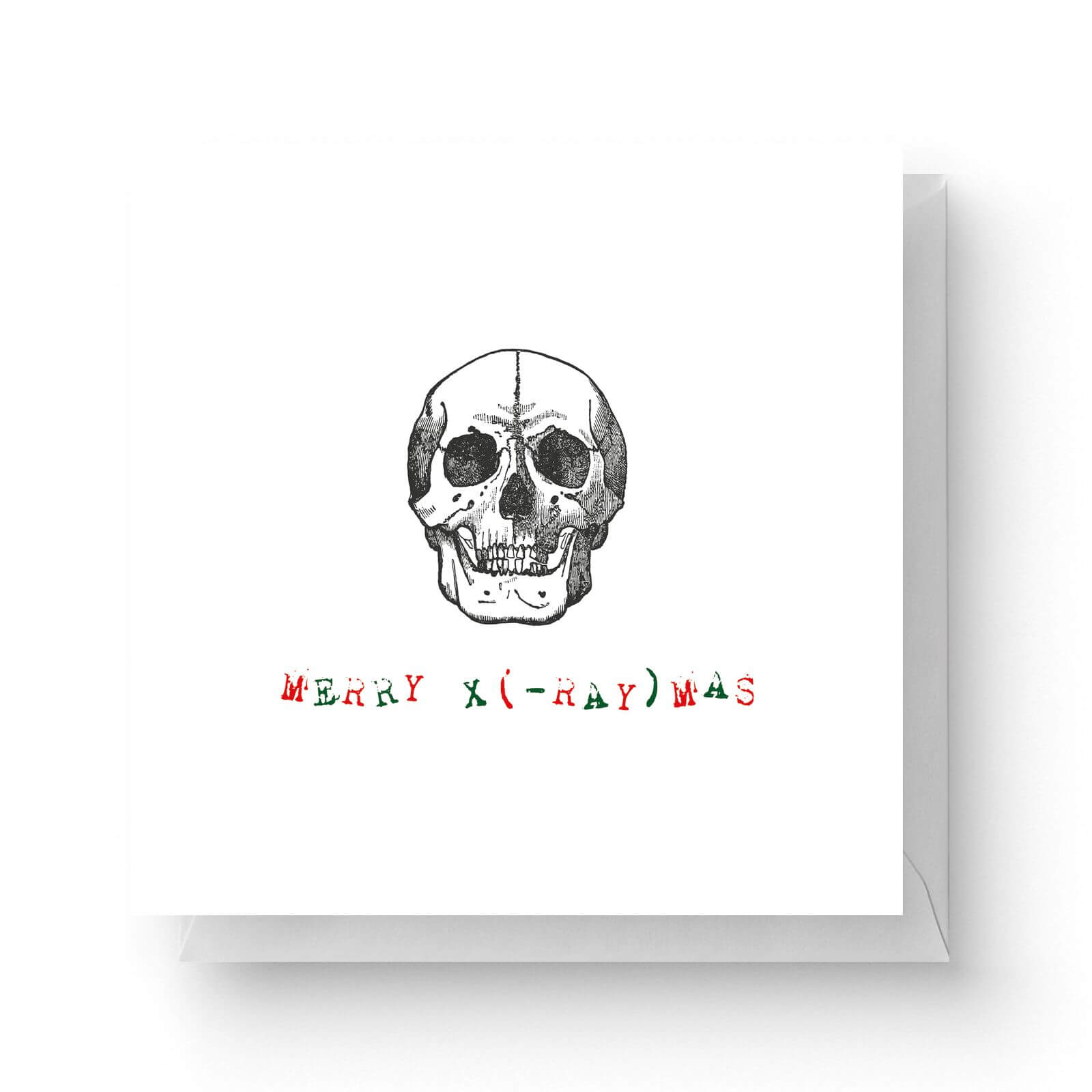 Merry X (-Ray) Mas Square Greetings Card (14.8cm x 14.8cm)