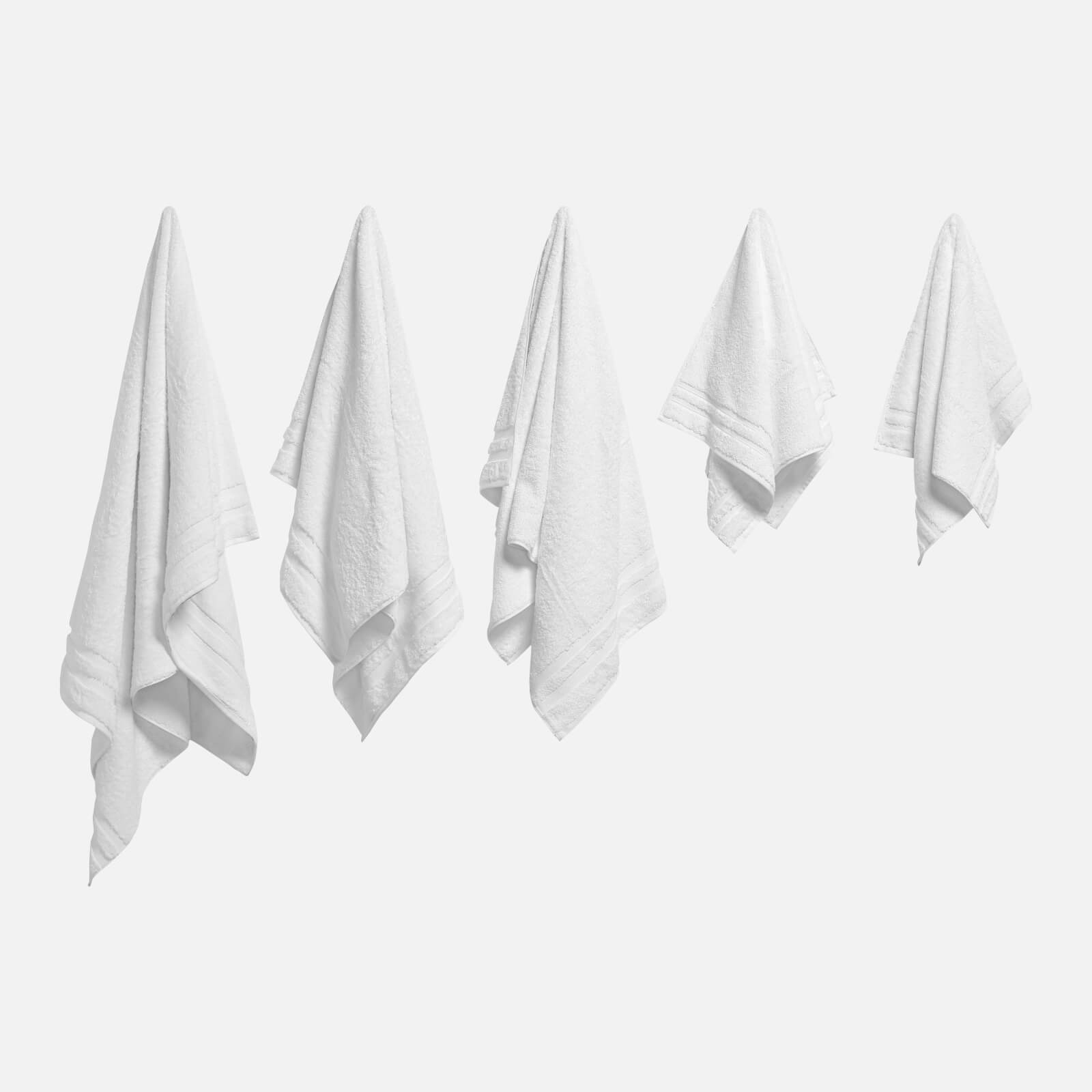in homeware 100% Egyptian Cotton Pile 5 Piece Towel Bale - White