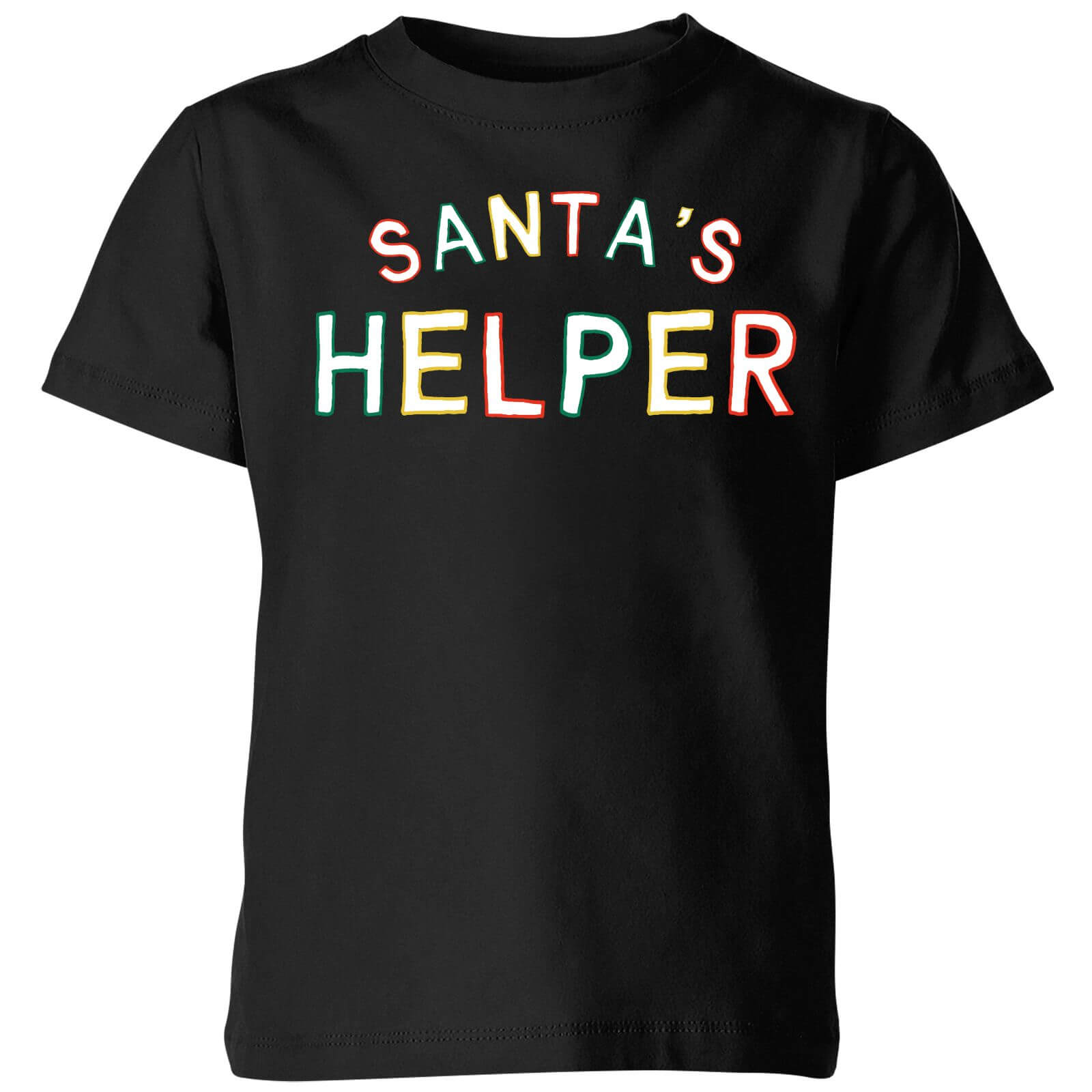 Santa's Helper Kids' T-Shirt - Black - 3-4 Years - Black