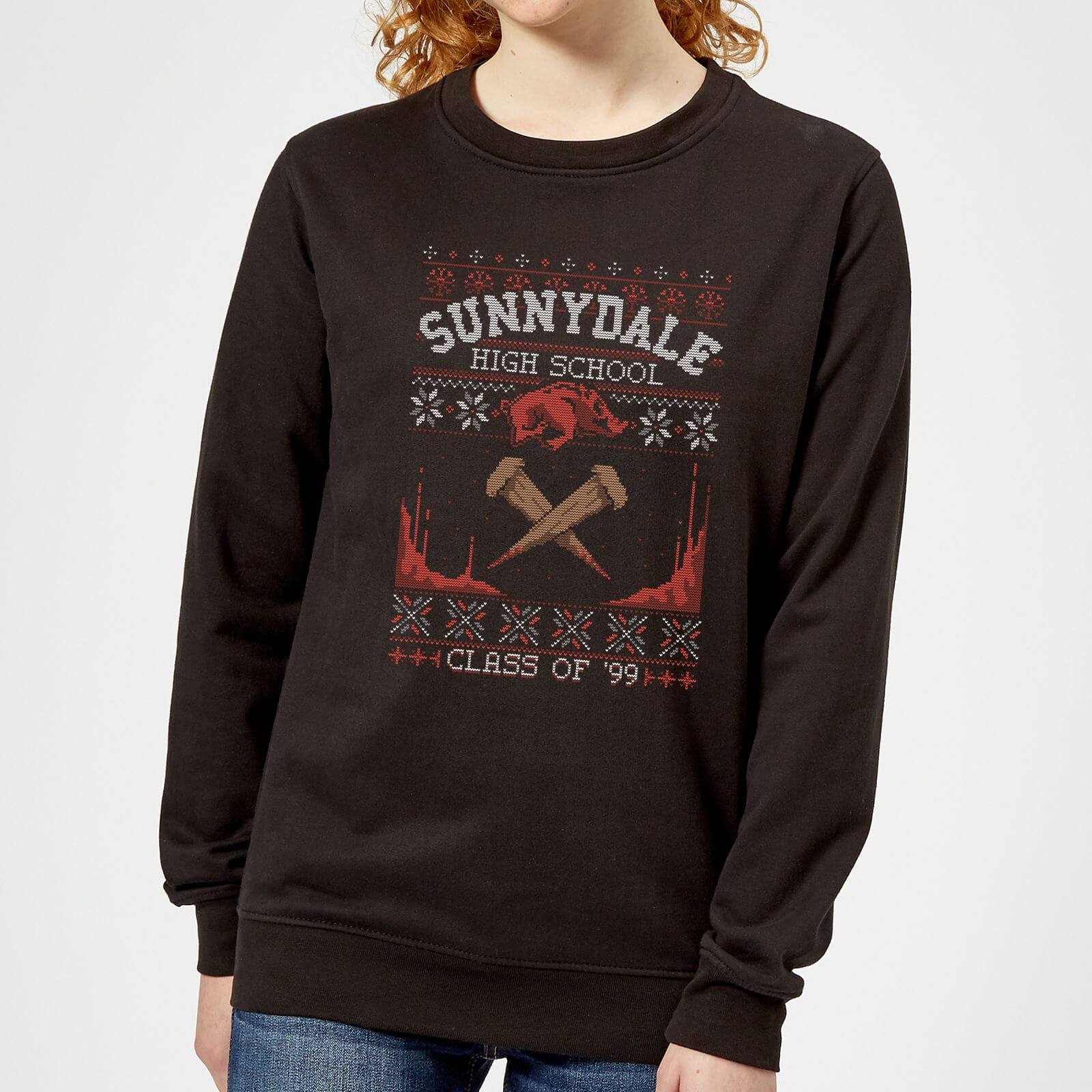 Buffy The Vampire Slayer Sunnydale Pattern Women's Christmas Sweatshirt - Black - 5XL - Black