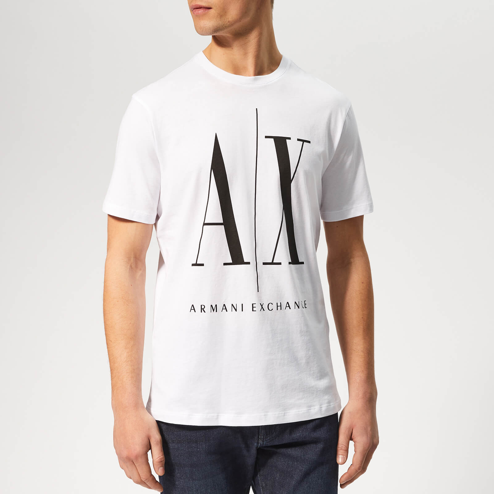 Image of Armani Exchange Men's Big Ax T-Shirt - White/Black - L