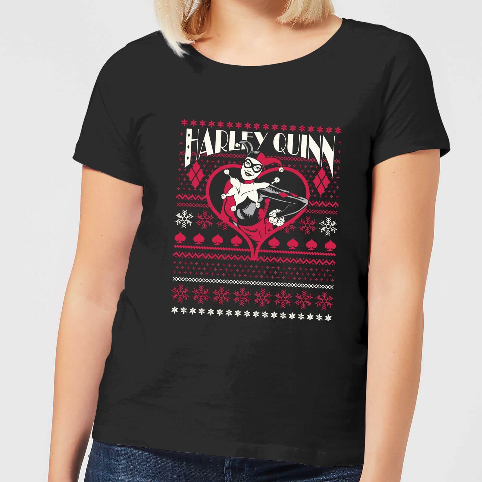 DC Harley Quinn Women's Christmas T-Shirt - Black - S