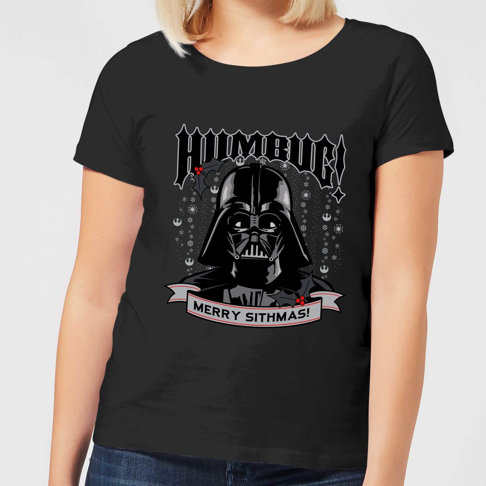 Star Wars Darth Vader Humbug Women's Christmas T-Shirt - Black - S