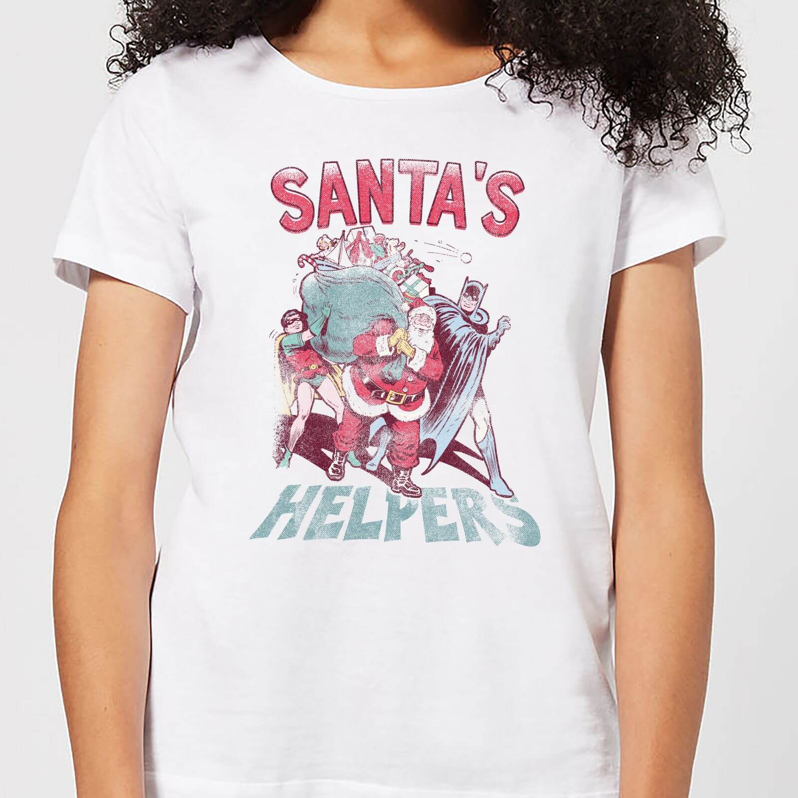 DC Santa's Helpers Women's Christmas T-Shirt - White - S - White