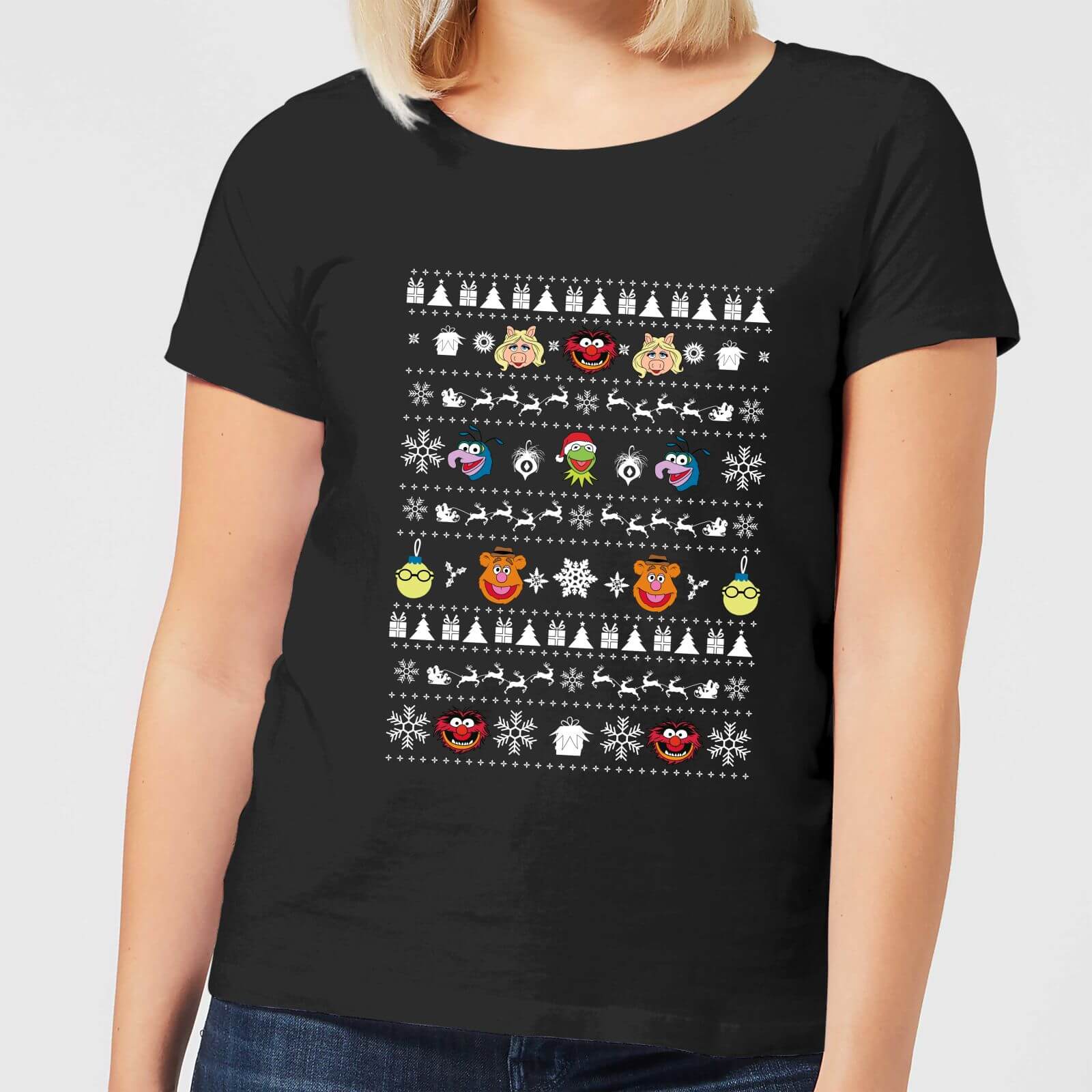 

T-Shirt Muppets Pattern Christmas - Nero - Donna - 3XL