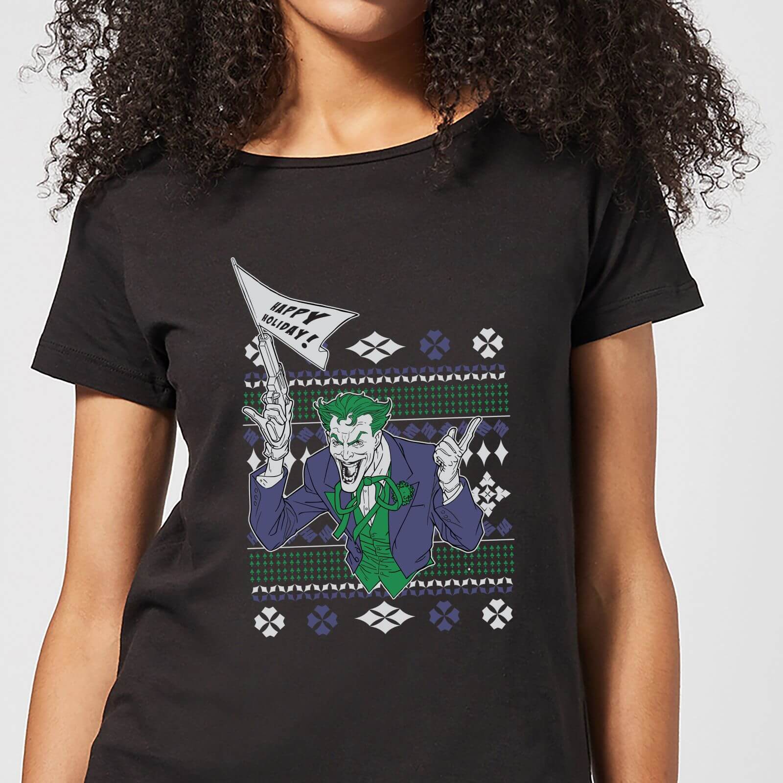 DC Joker Women's Christmas T-Shirt - Black - S - Black