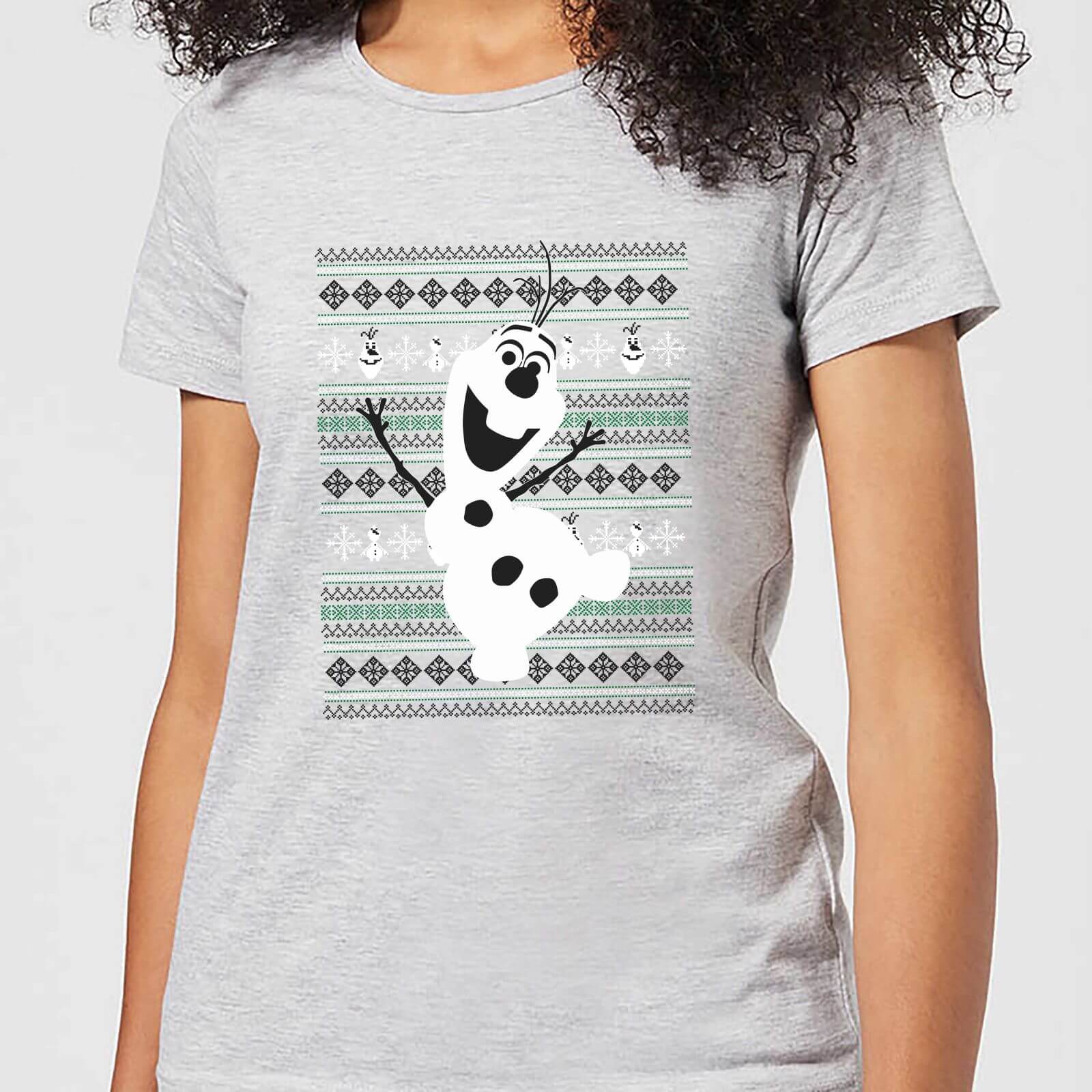 T-Shirt Disney Frozen Olaf Dancing Christmas - Grigio - Donna - XS