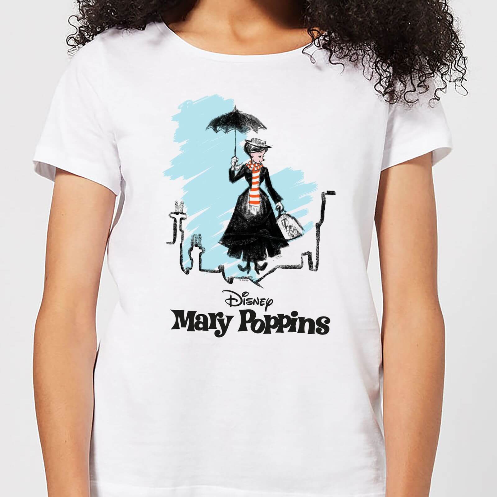 Mary Poppins Rooftop Landing Women's Christmas T-Shirt - White - M - White