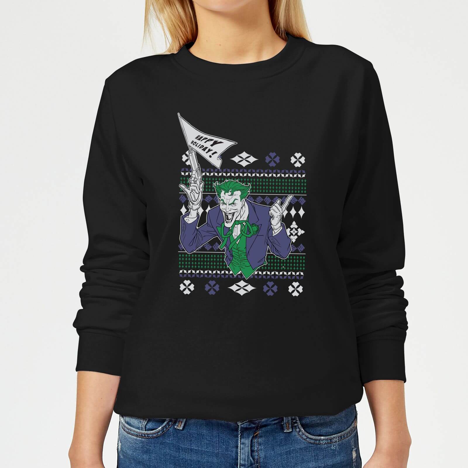 DC Joker Women's Christmas Sweatshirt - Black - XS