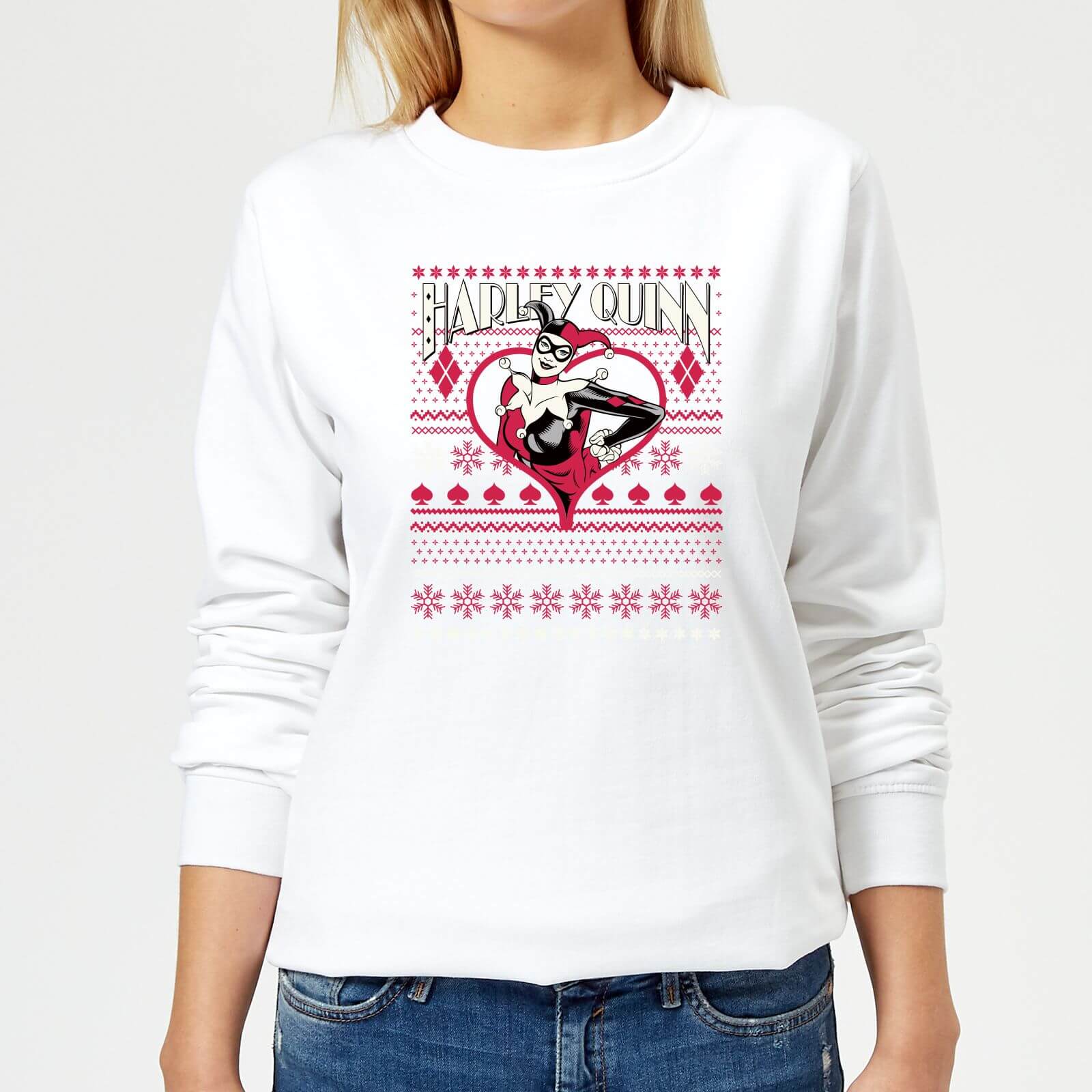 

DC Harley Quinn Maglione Natalizio Donna - Bianco - S