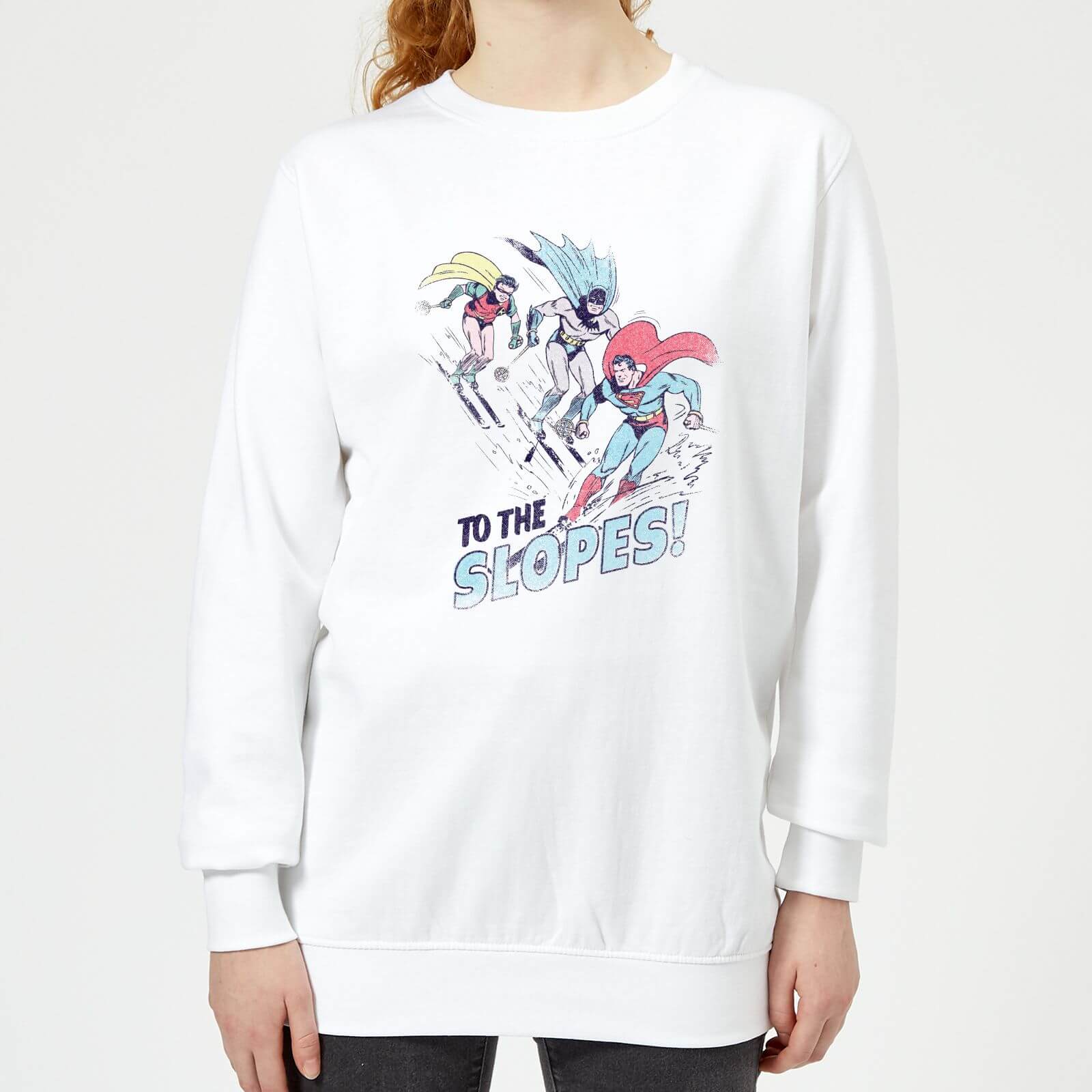 DC To The Slopes! Women's Christmas Sweatshirt - White - XS