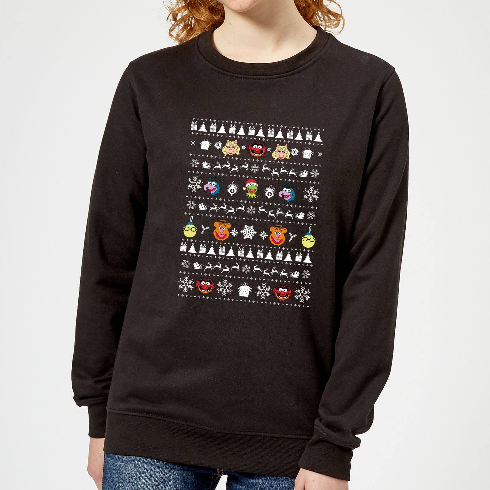 

Muppets Pattern Maglione Natalizio Donna - Nero - 5XL