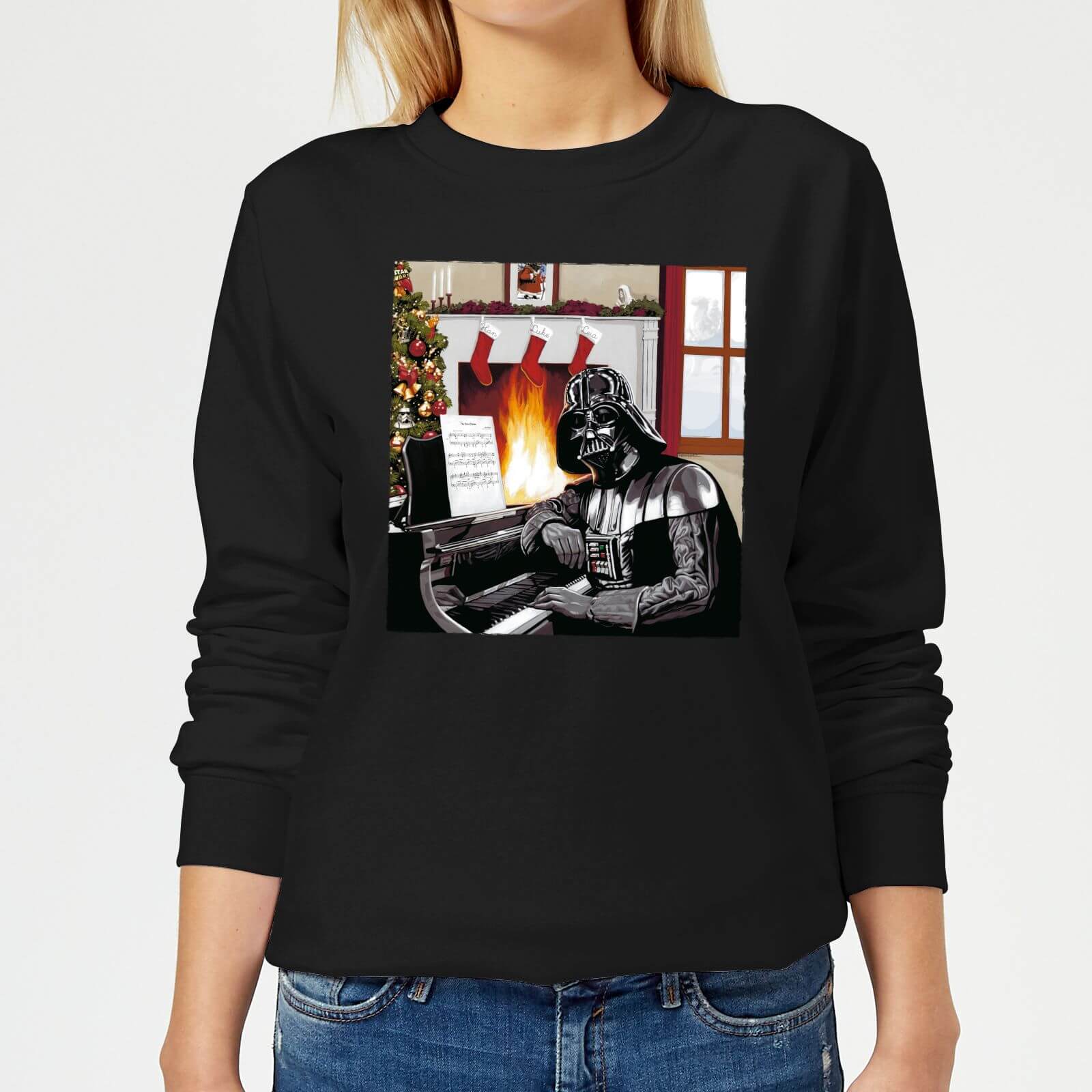 

Star Wars Darth Vader Piano Player Women's Christmas Sweatshirt - Black - 5XL