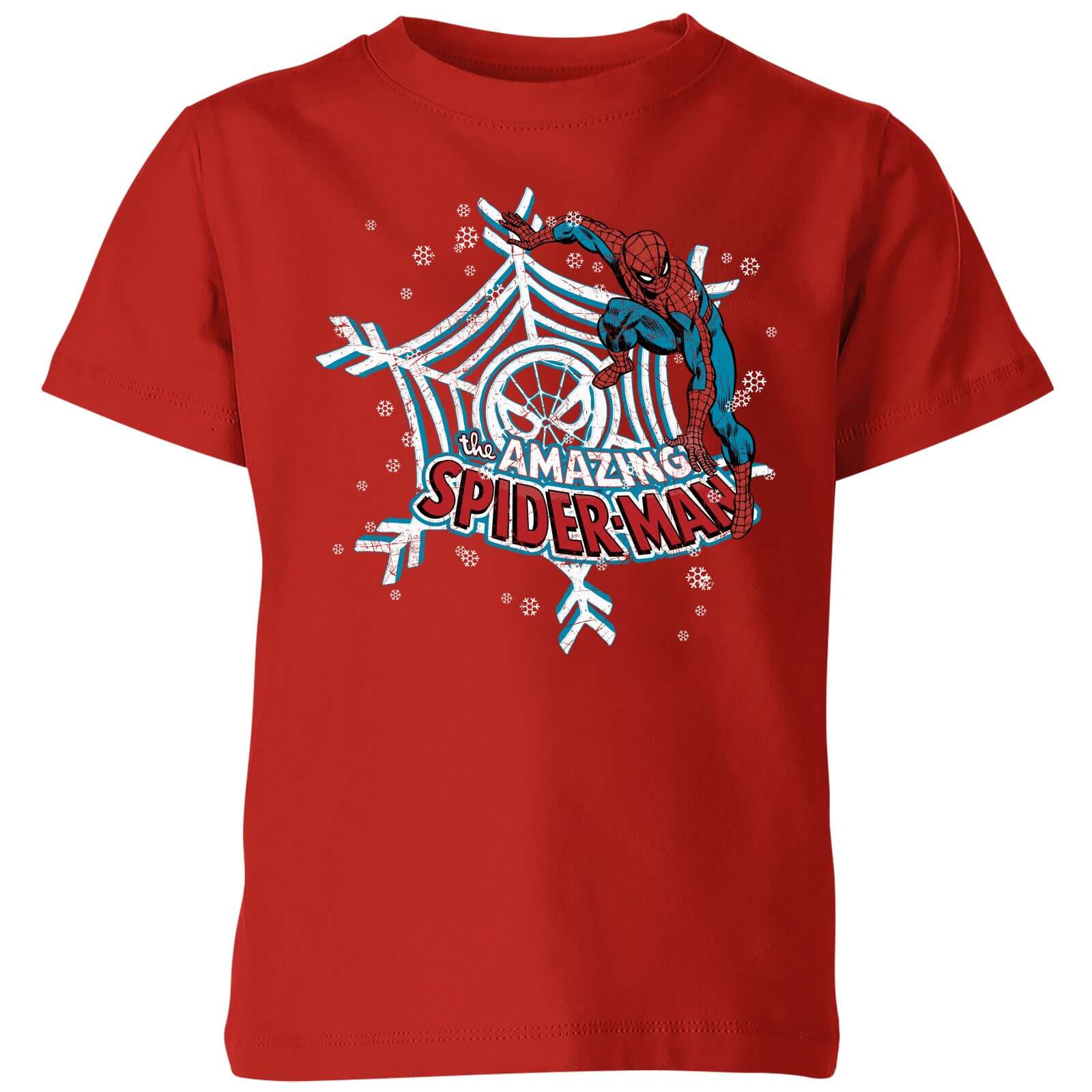 Marvel Spider-Man Kids' Christmas T-Shirt - Red - 7-8 Years