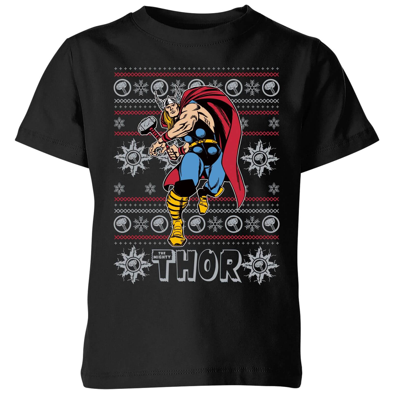 Image of T-Shirt Marvel Thor Christmas - Nero - Bambini - 3-4 Anni - Nero