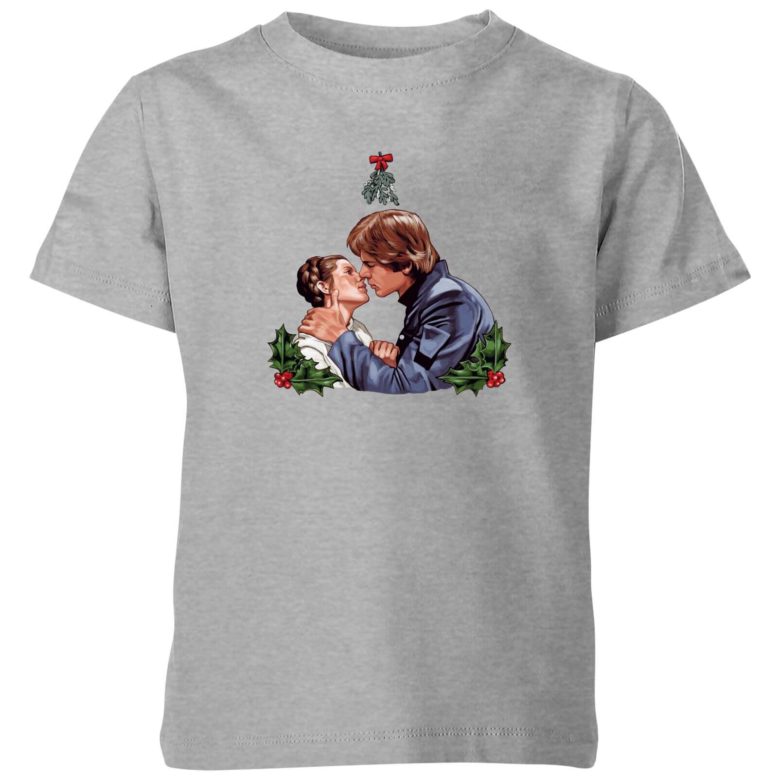 

T-Shirt Star Wars Mistletoe Kiss Christmas- Grigio - Bambini - 3-4 Anni - Grigio