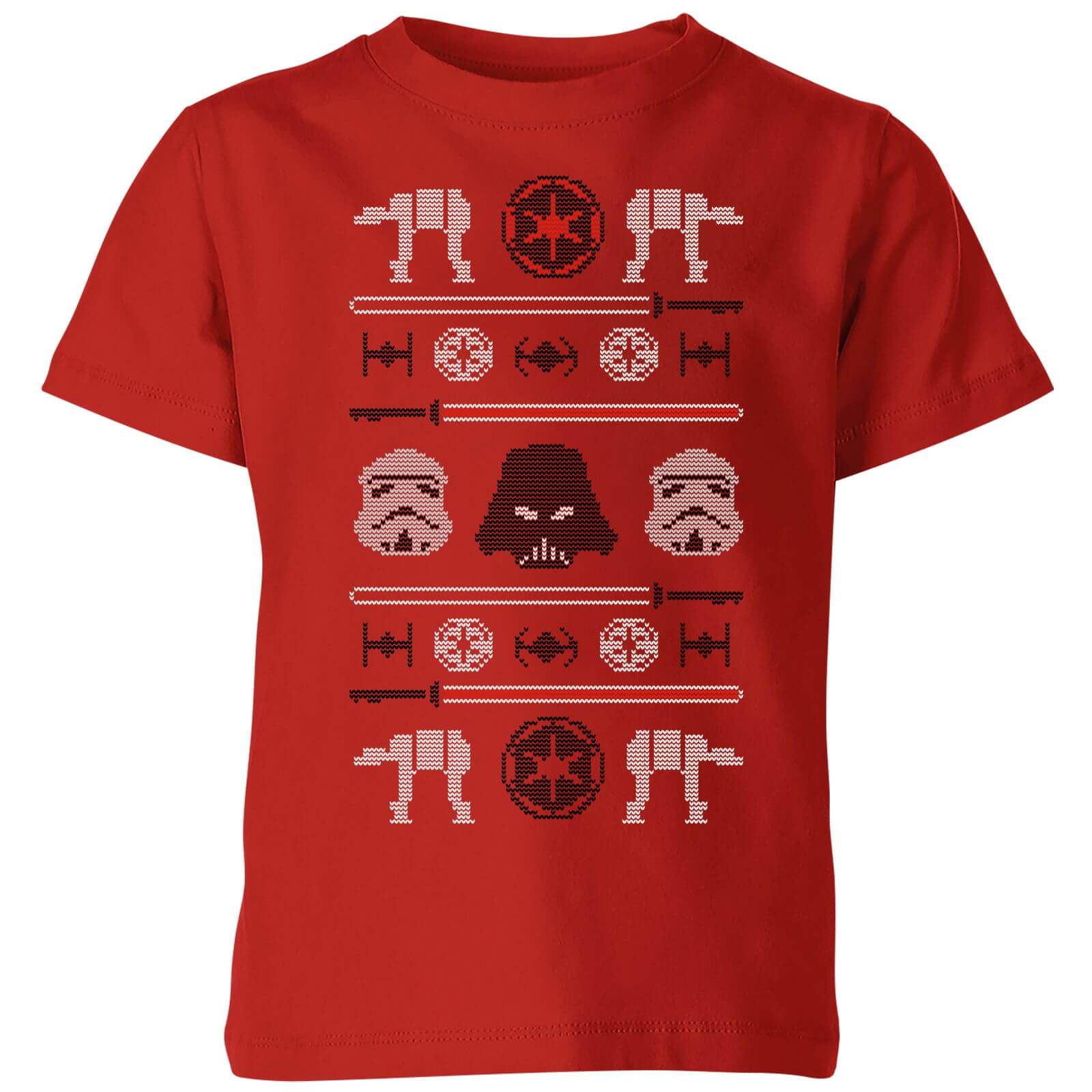 

T-Shirt Star Wars Imperial Knit Christmas- Rosso - Bambini - 3-4 Anni