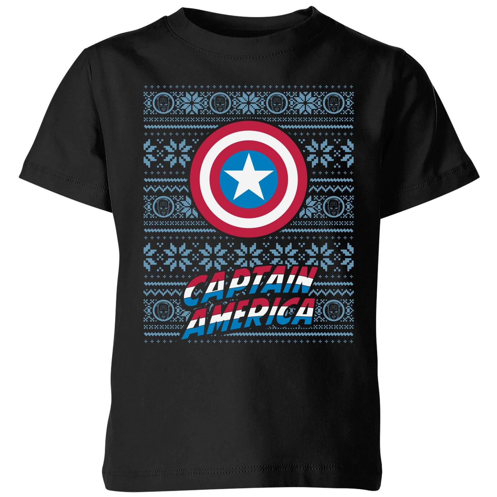 

T-Shirt Marvel Captain America Christmas - Nero - Bambini - 3-4 Anni - Nero