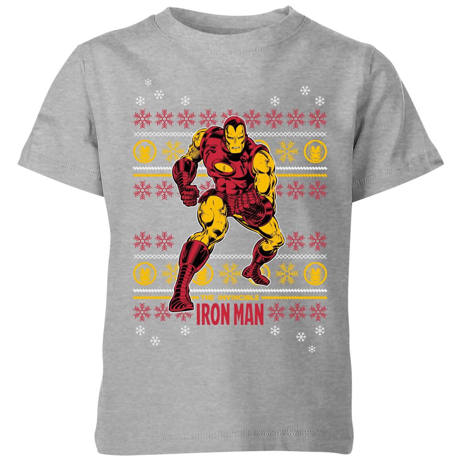 Marvel Iron Man Kids' Christmas T-Shirt - Grey - 11-12 Years - Grey