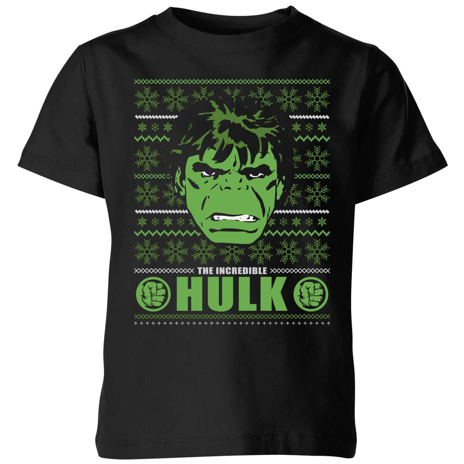 

T-Shirt Marvel Hulk Face Christmas - Nero - Bambini - 3-4 Anni - Nero