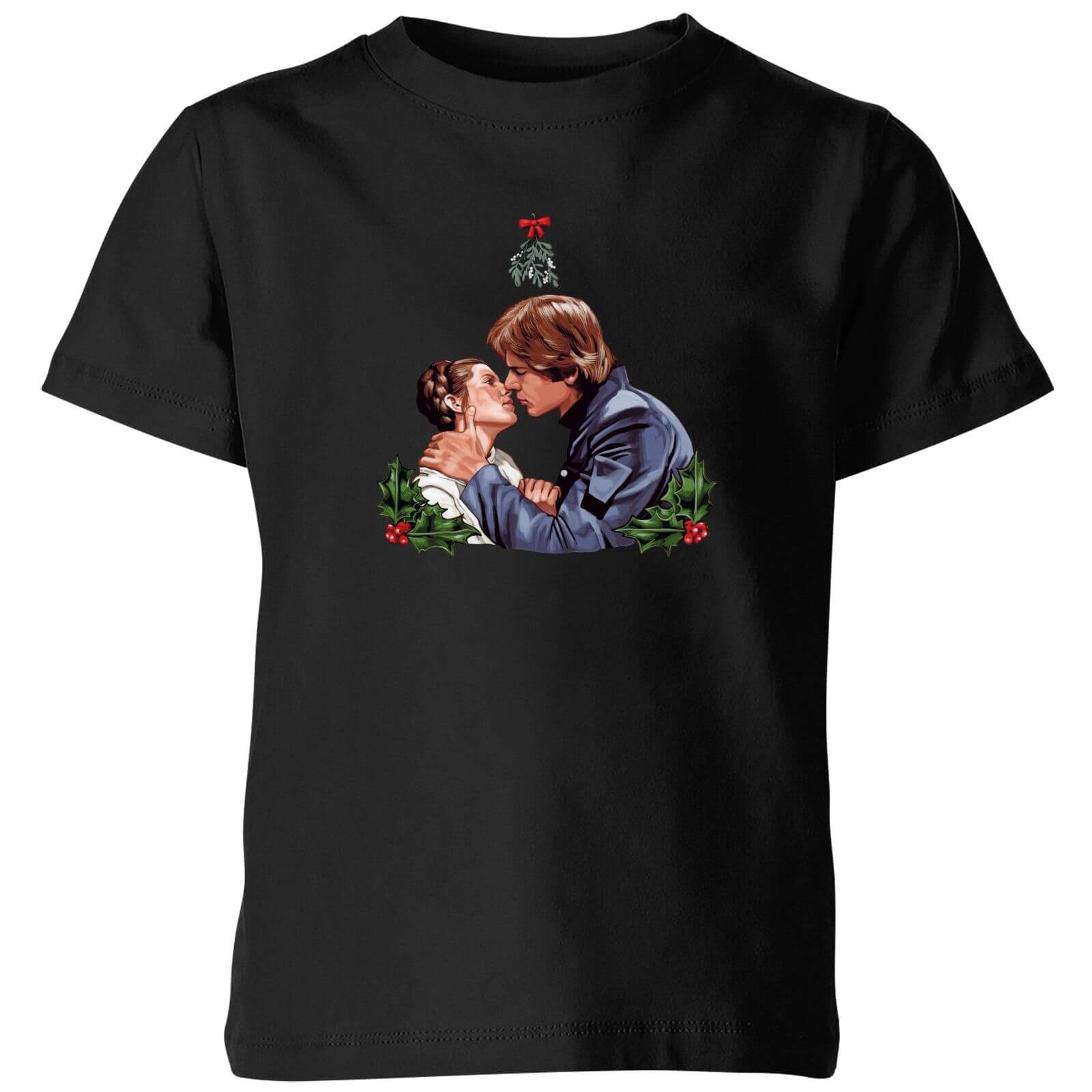 

T-Shirt Star Wars Mistletoe Kiss Christmas- Nero - Bambini - 3-4 Anni - Nero