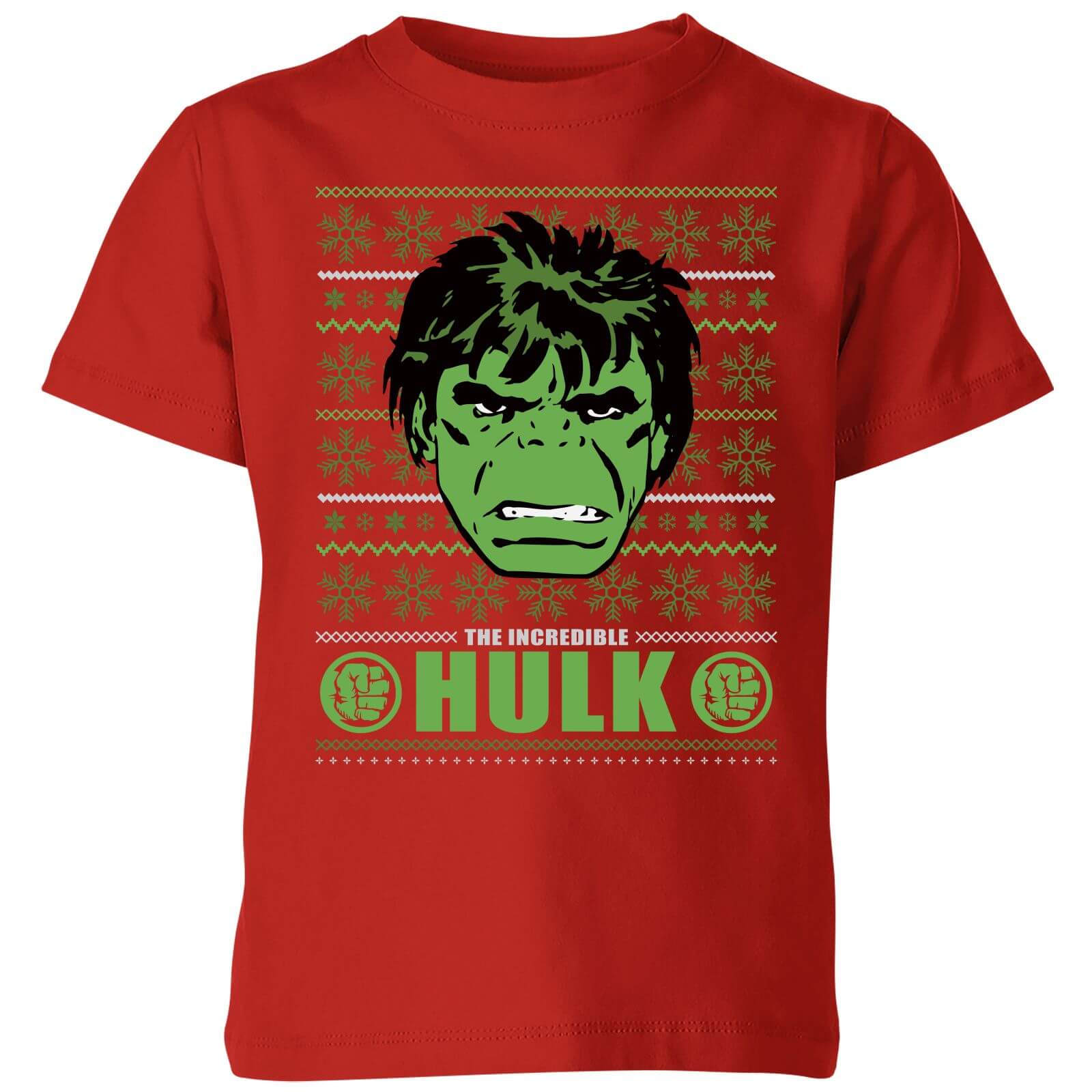 

T-Shirt Marvel Hulk Face Christmas - Rosso - Bambini - 9-10 Anni - Rosso