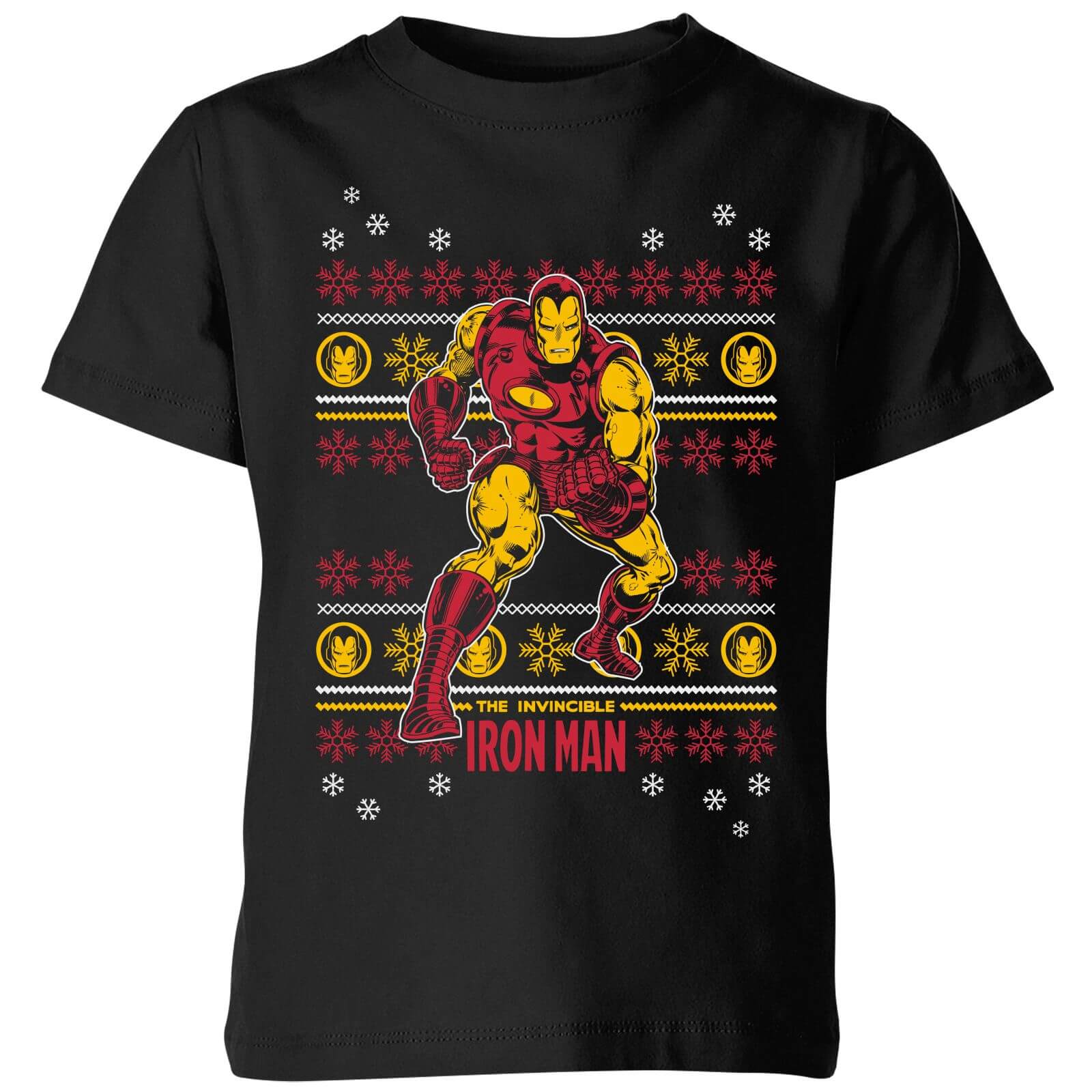 Marvel Iron Man Kids' Christmas T-Shirt - Black - 11-12 Years