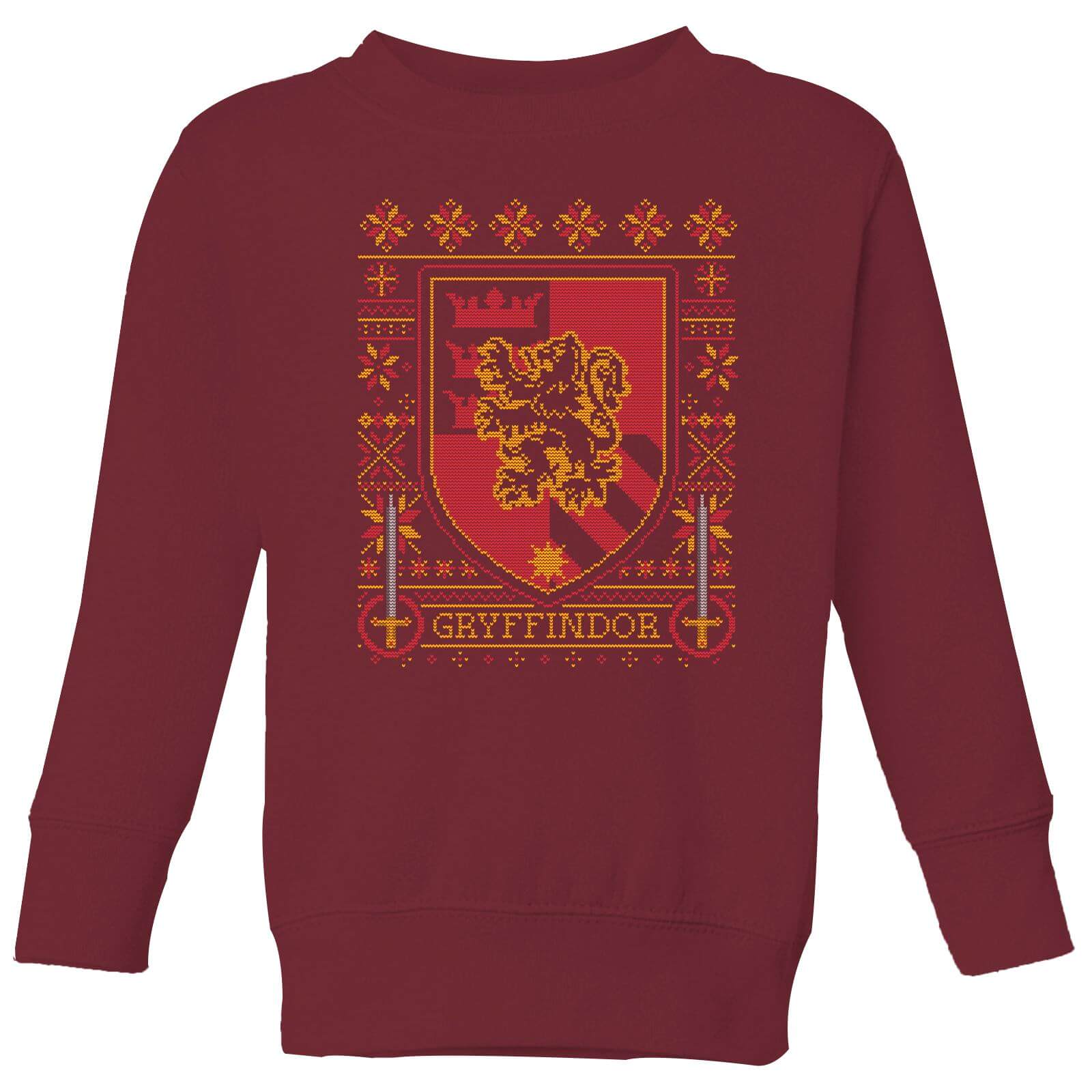 Harry Potter Gryffindor Crest Kids' Christmas Sweatshirt - Burgundy - 3-4 Years
