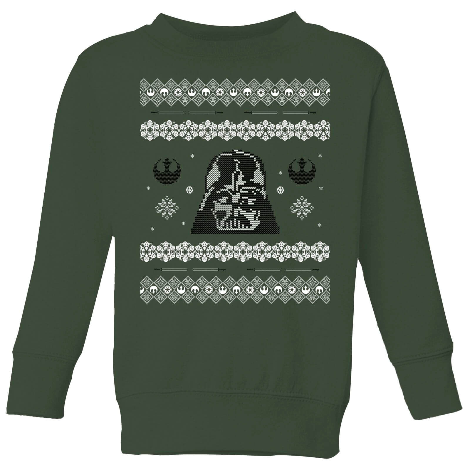 Star Wars Darth Vader Knit Kinder Weihnachtspullover – Grün - 3-4 Jahre