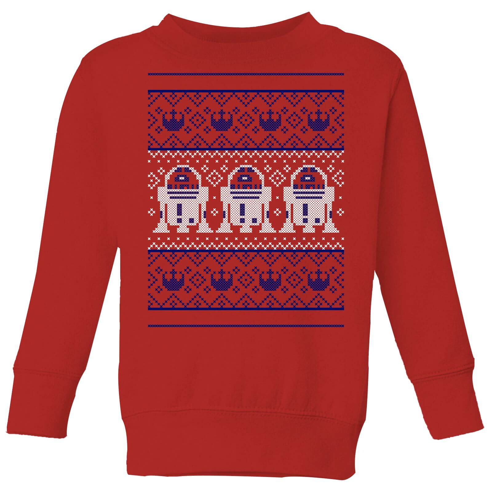Star Wars R2-D2 Knit Kinder Weihnachtspullover – Rot – 3-4 Jahre