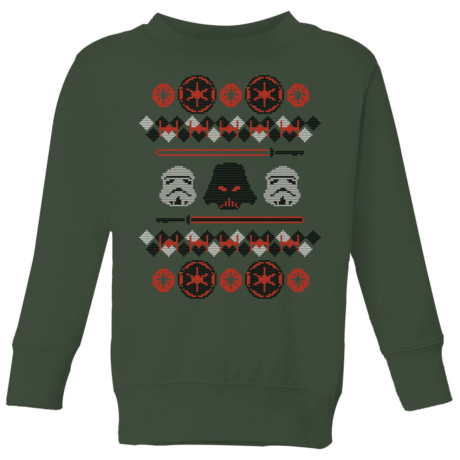 Star Wars Empire Knit Kinder Weihnachtspullover – Grün - 5-6 Jahre